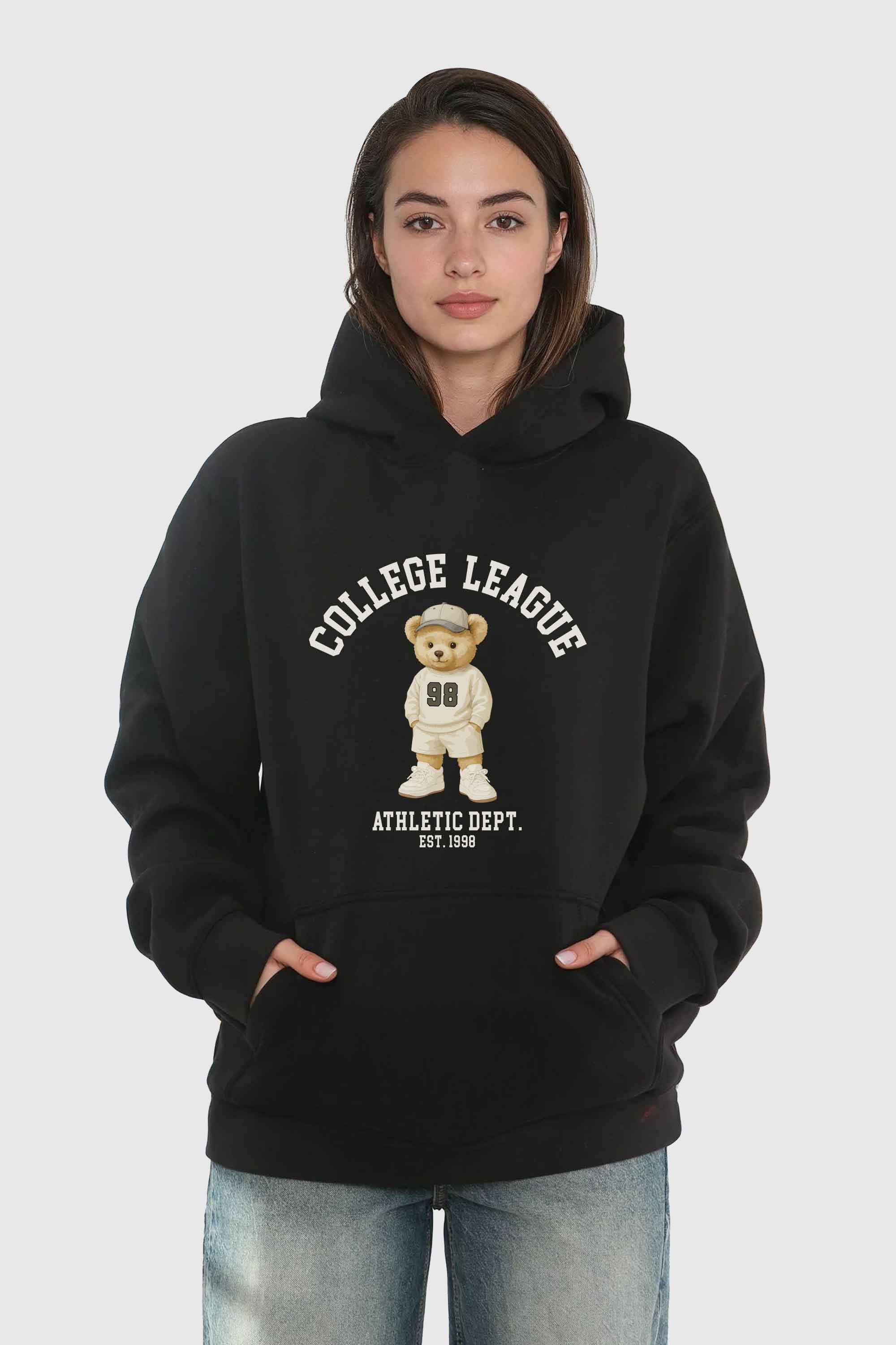 Unisex 280GSM Blended College League Teddy Athletic Printed Hoodie
