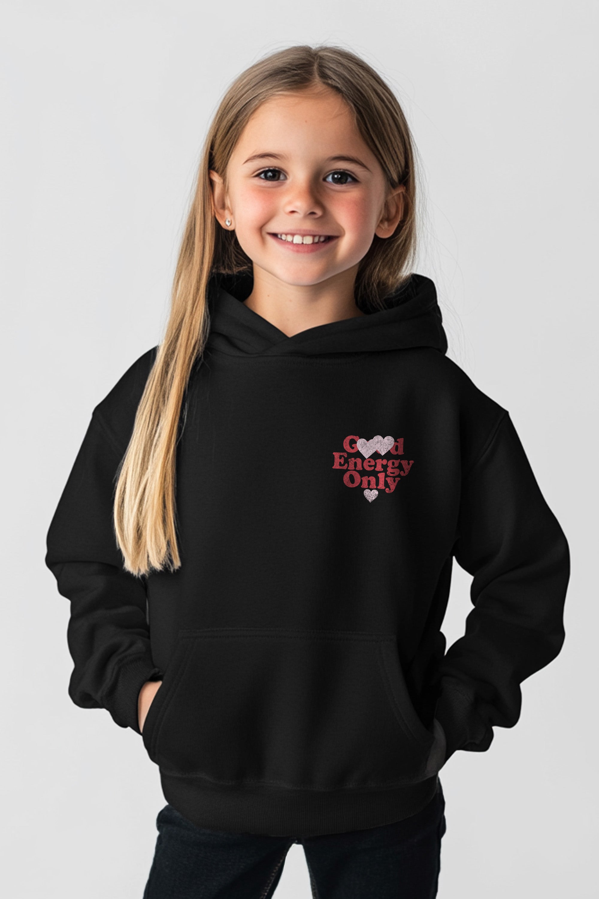 Kids Premium Good Energy Printed Hoodie (Pack of 5)