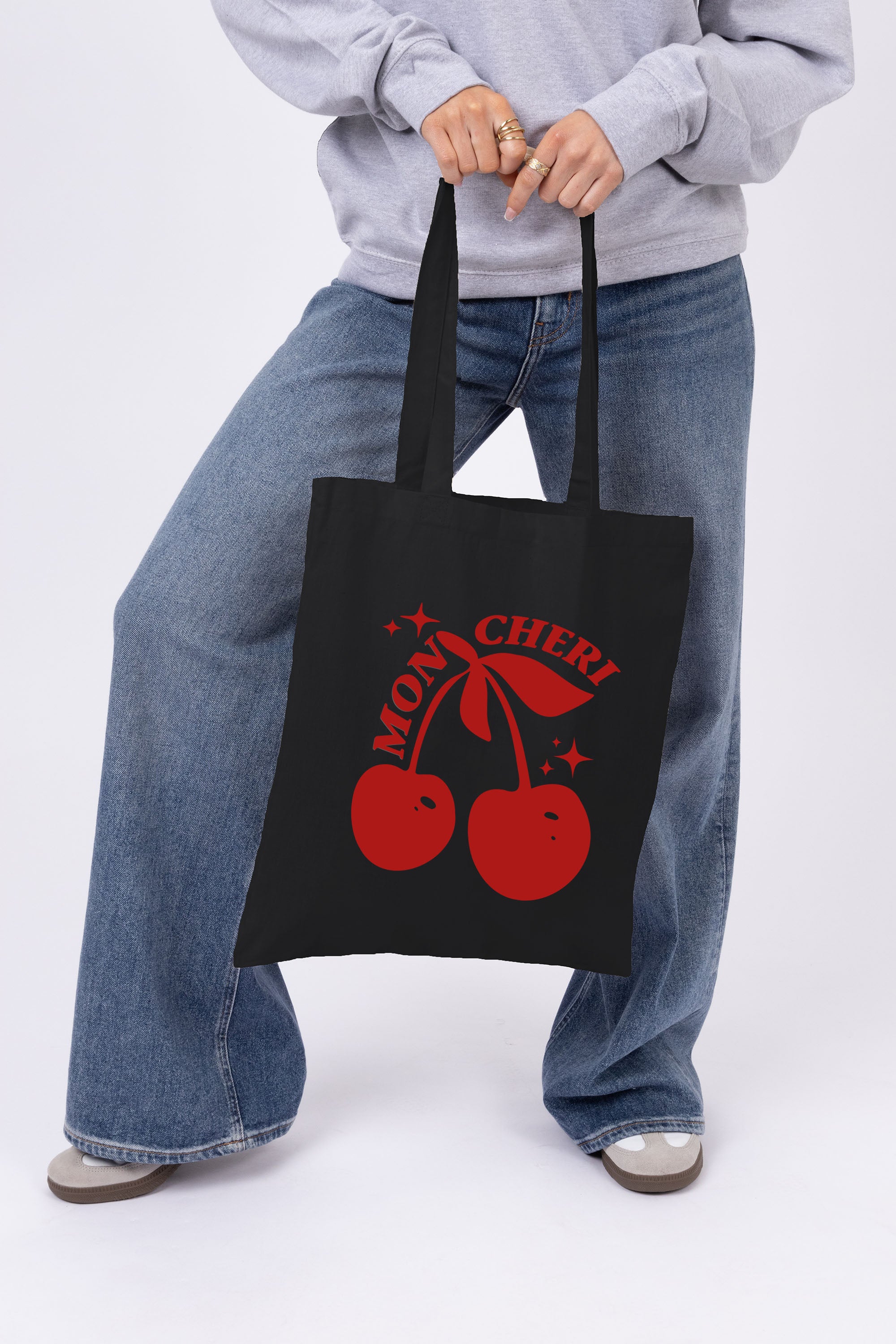 Mon Cheri Printed Cotton Long Handle Canvas Bag