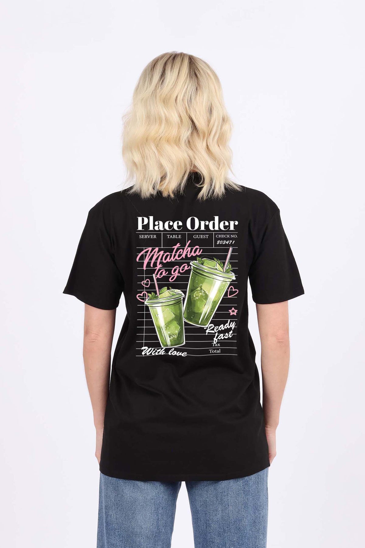 Regular Fit T-shirt in Matcha To Go Print