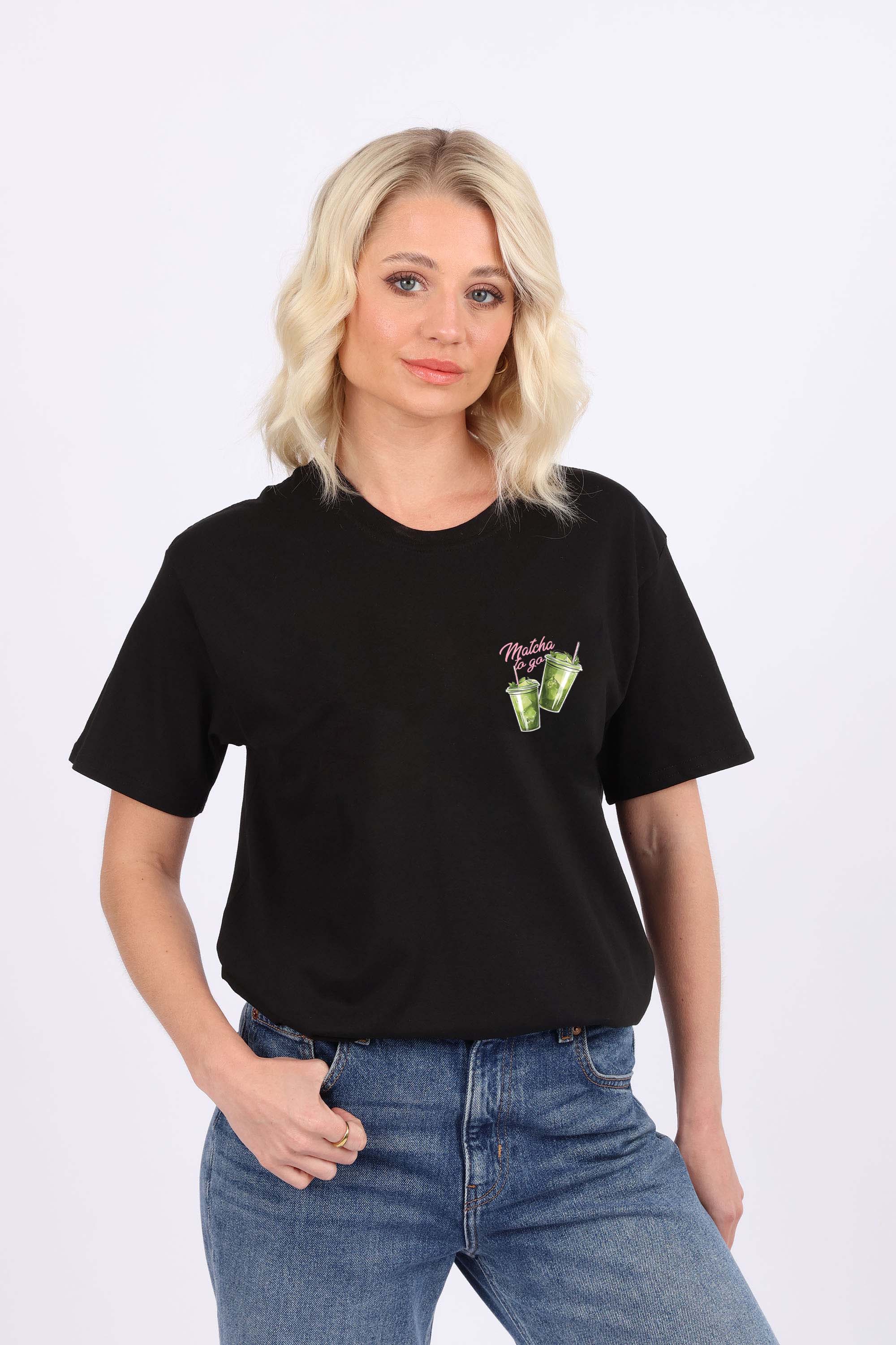 Regular Fit T-shirt in Matcha To Go Print