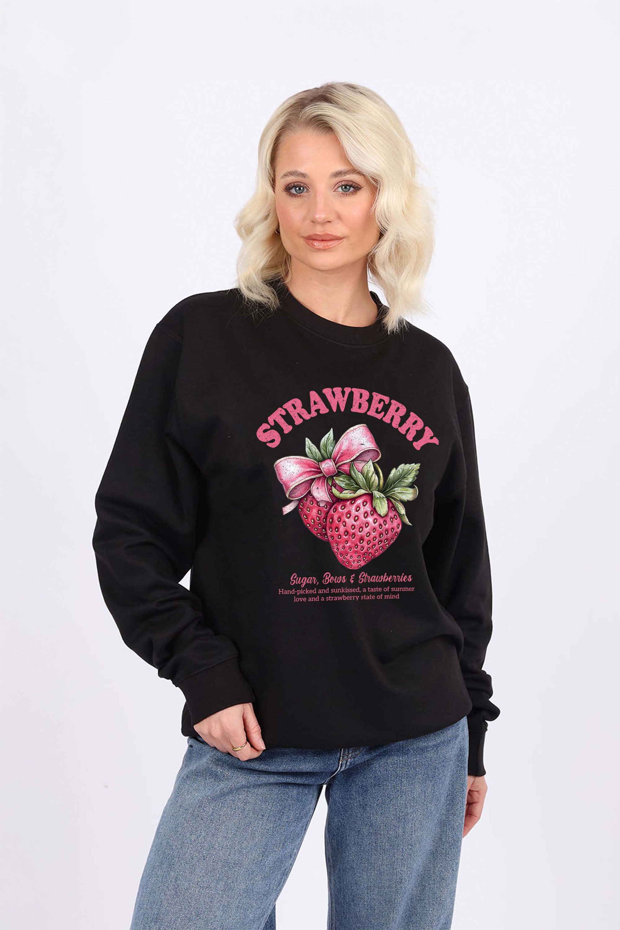 Strawberry Printed Sweatshirt