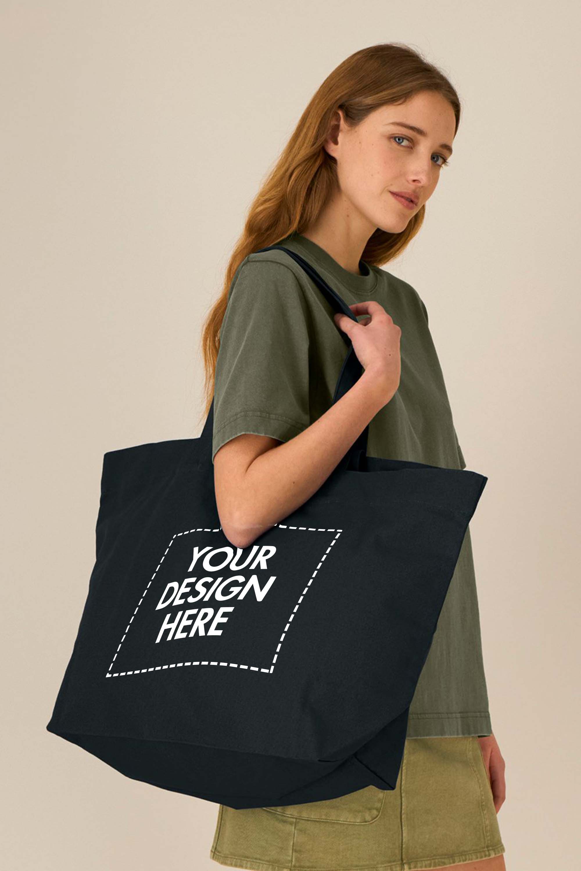 400 GSM Cotton Canvas Custom Printed Shopper Bag