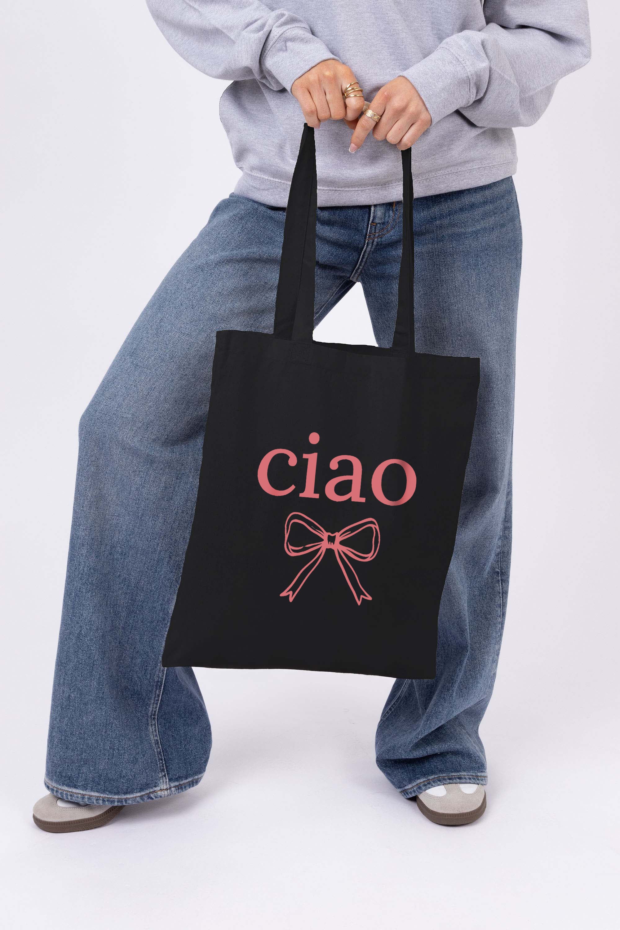 Ciao Bow Printed Tote Bag