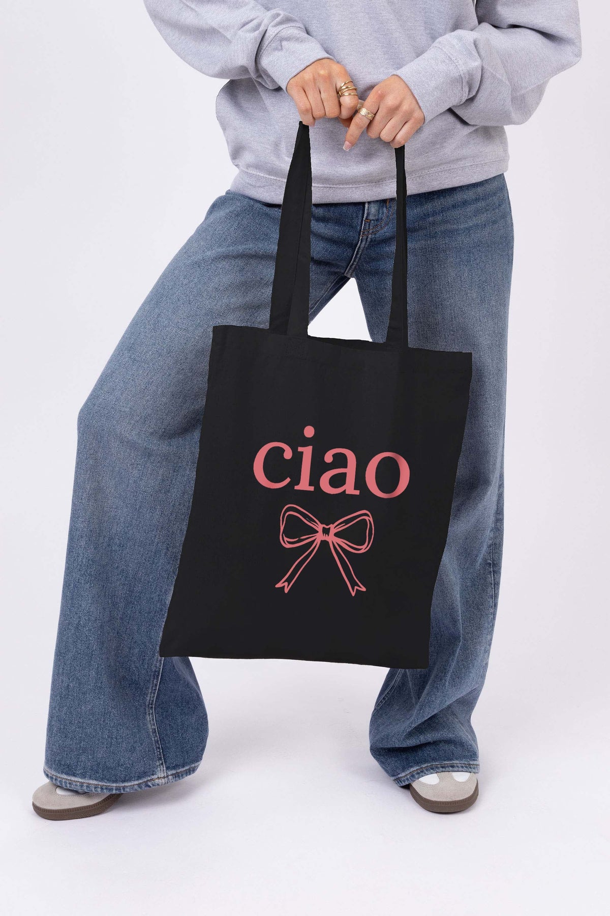 Ciao Bow Printed Tote Bag