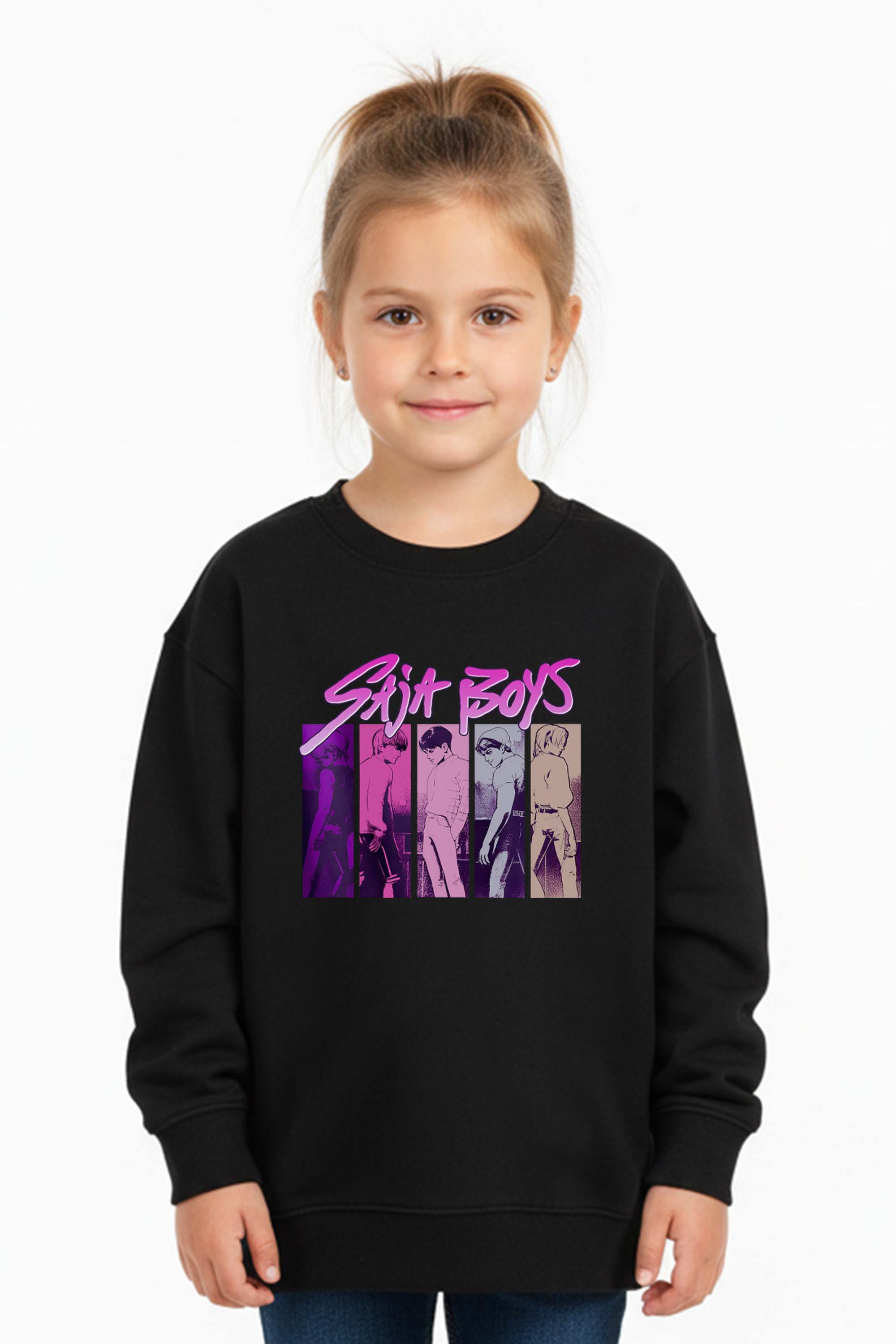 Kids K-Pop Saja Boys Graphic Printed Sweatshirt