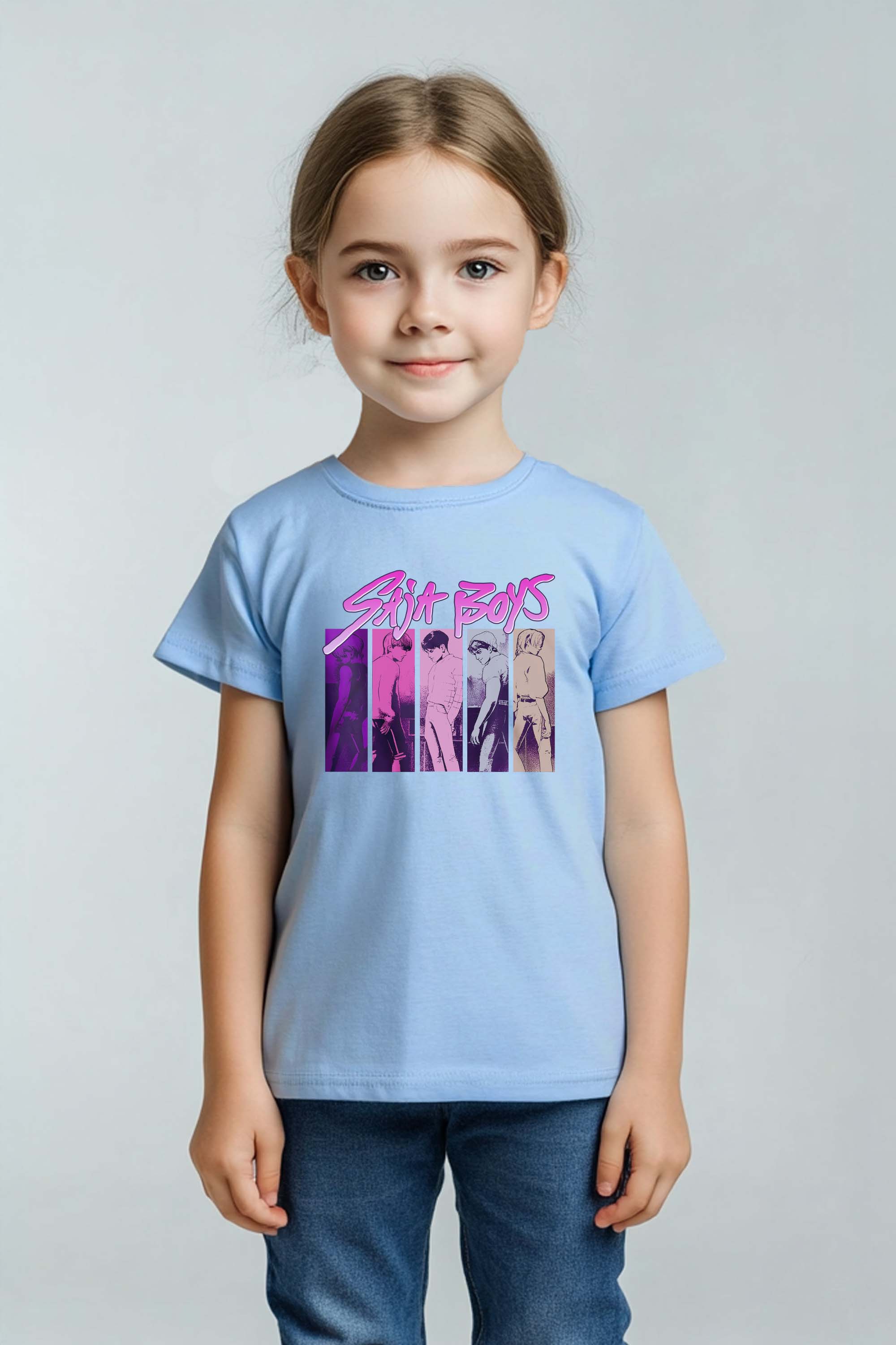 Kids K-Pop Saja Boys Graphic Printed T-Shirt