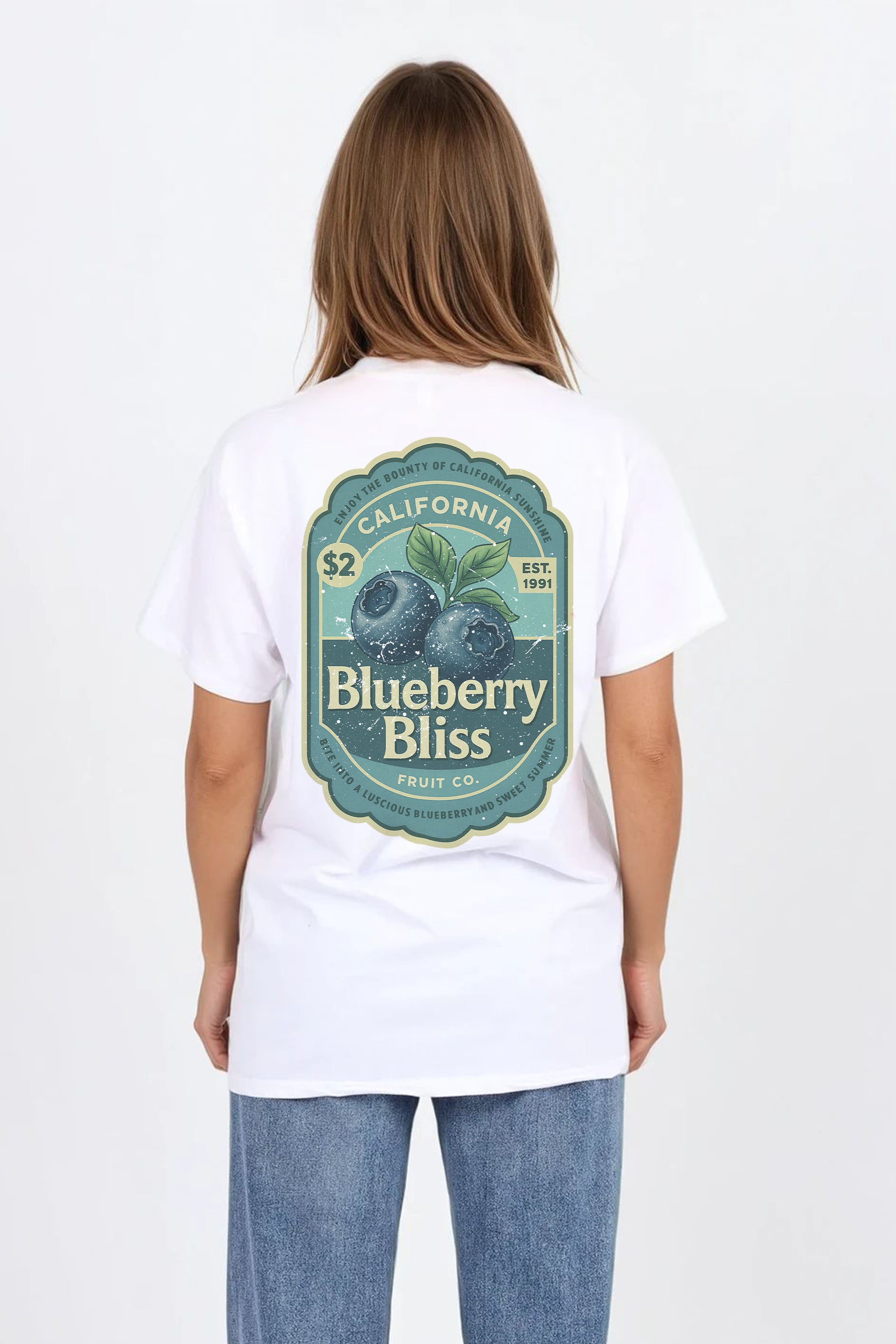 Regular Fit T-shirt in California Blueberry Bliss Print