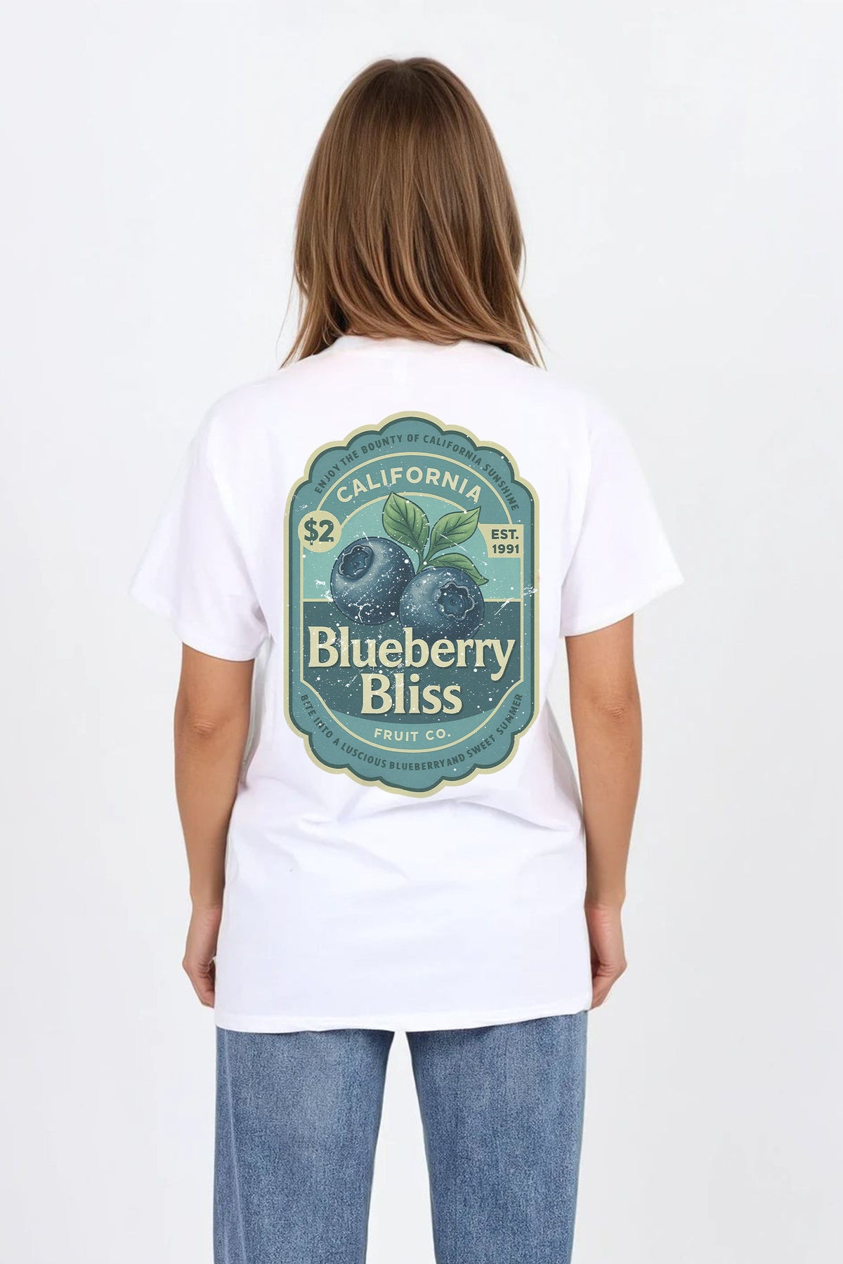 Regular Fit T-shirt in California Blueberry Bliss Print