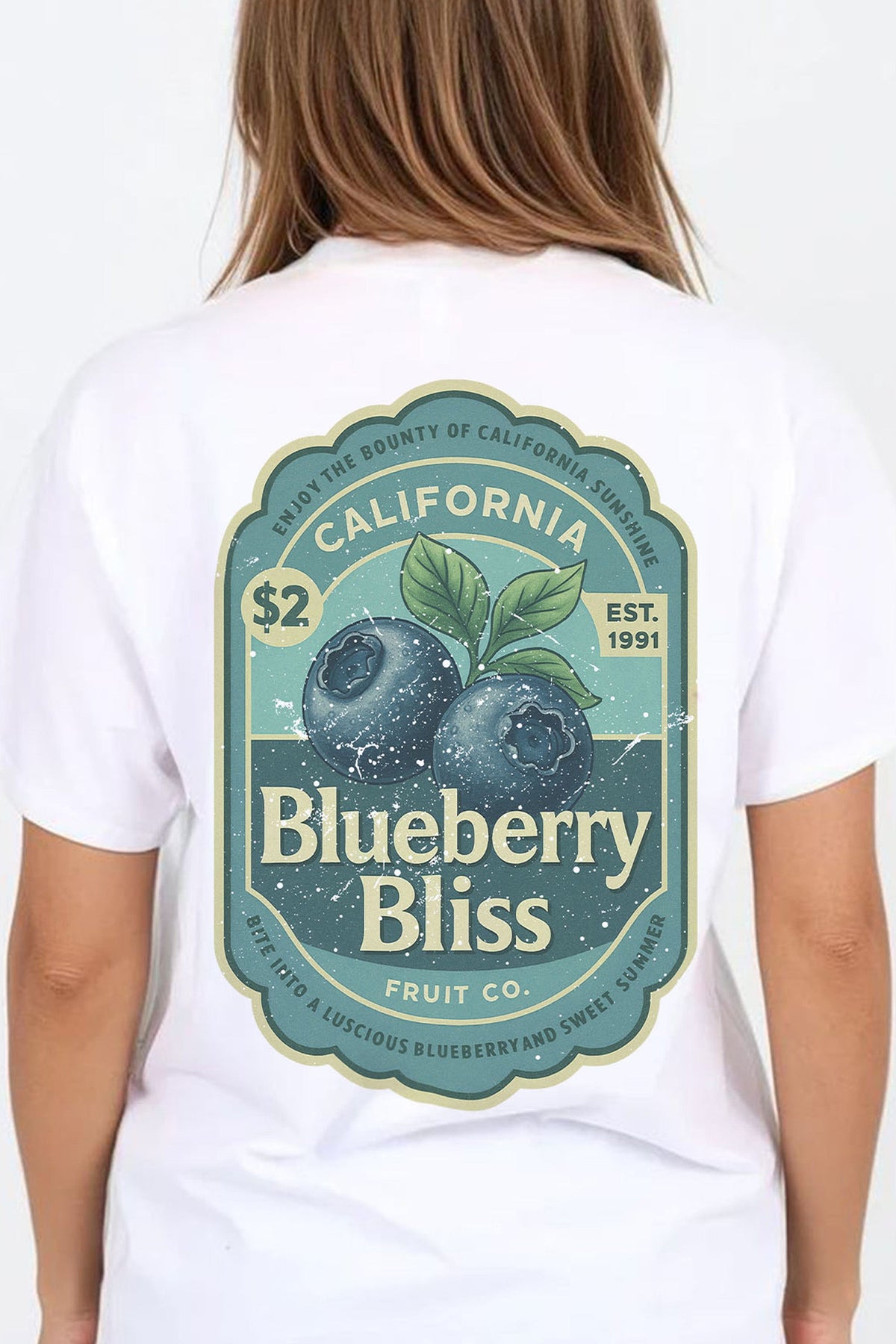Regular Fit T-shirt in California Blueberry Bliss Print