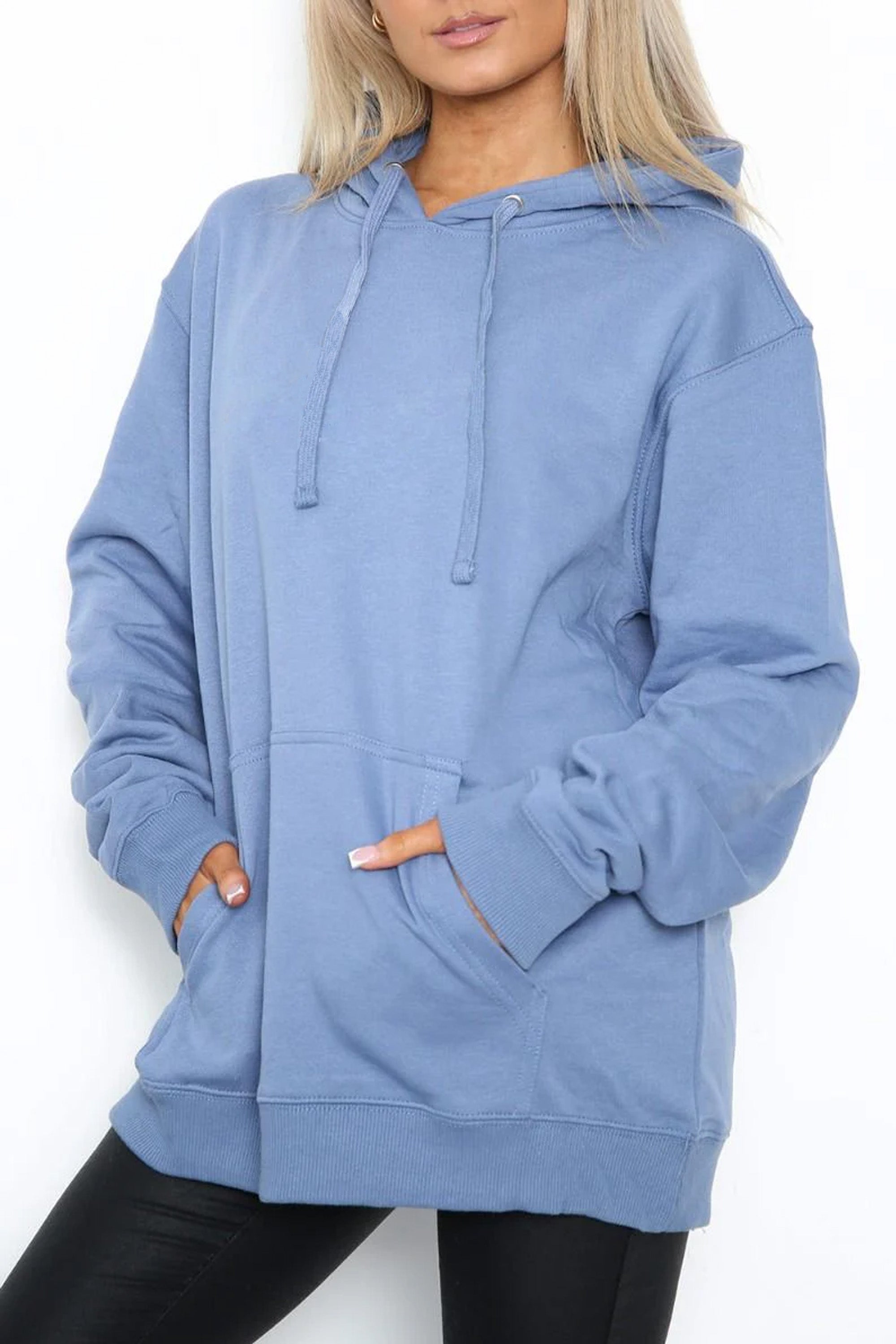 Unisex 280GSM Plain Oversized Drawcord Hoodie (Pack Of 5)