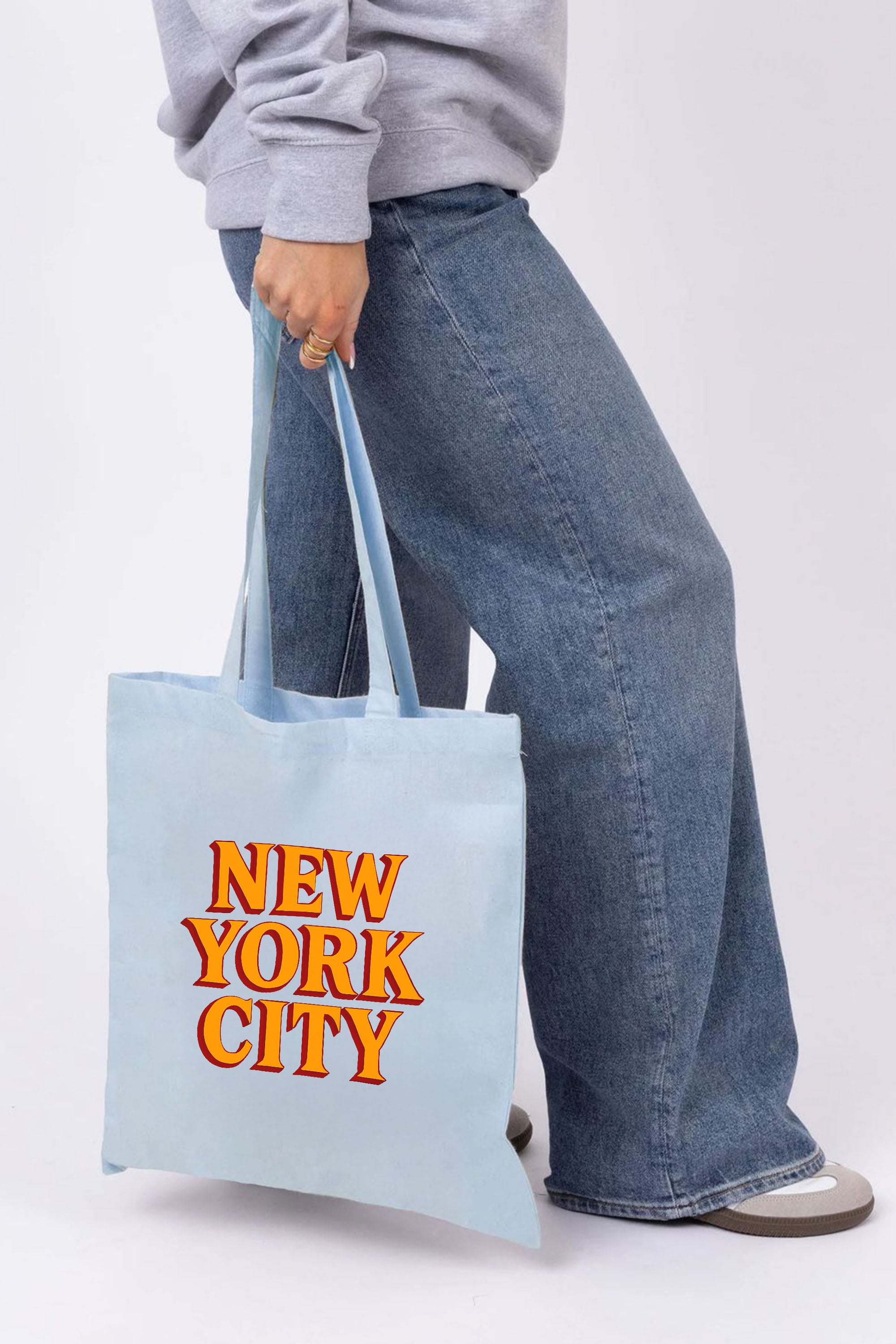 New York City Graphic Printed Cotton Tote Bag