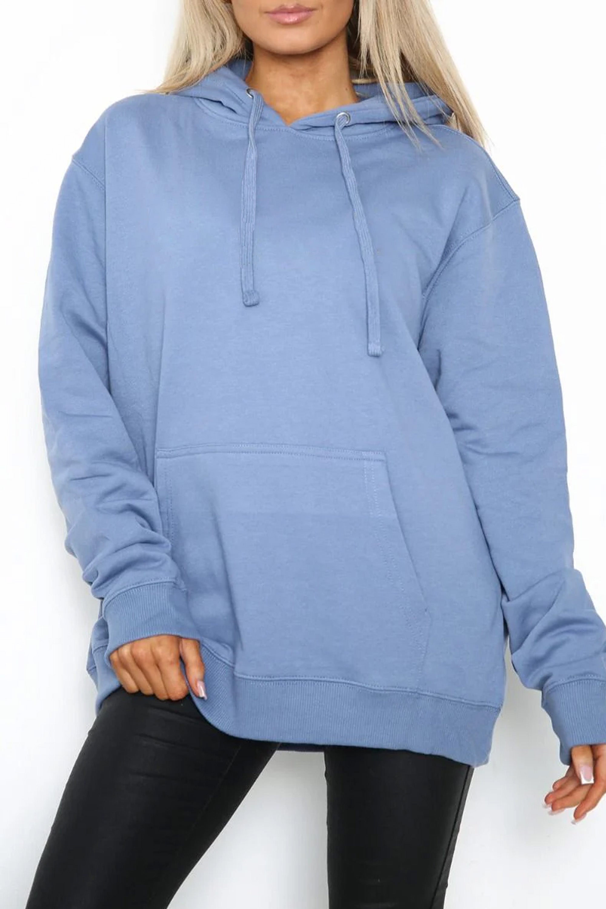 Unisex 280GSM Plain Oversized Drawcord Hoodie (Pack Of 5)