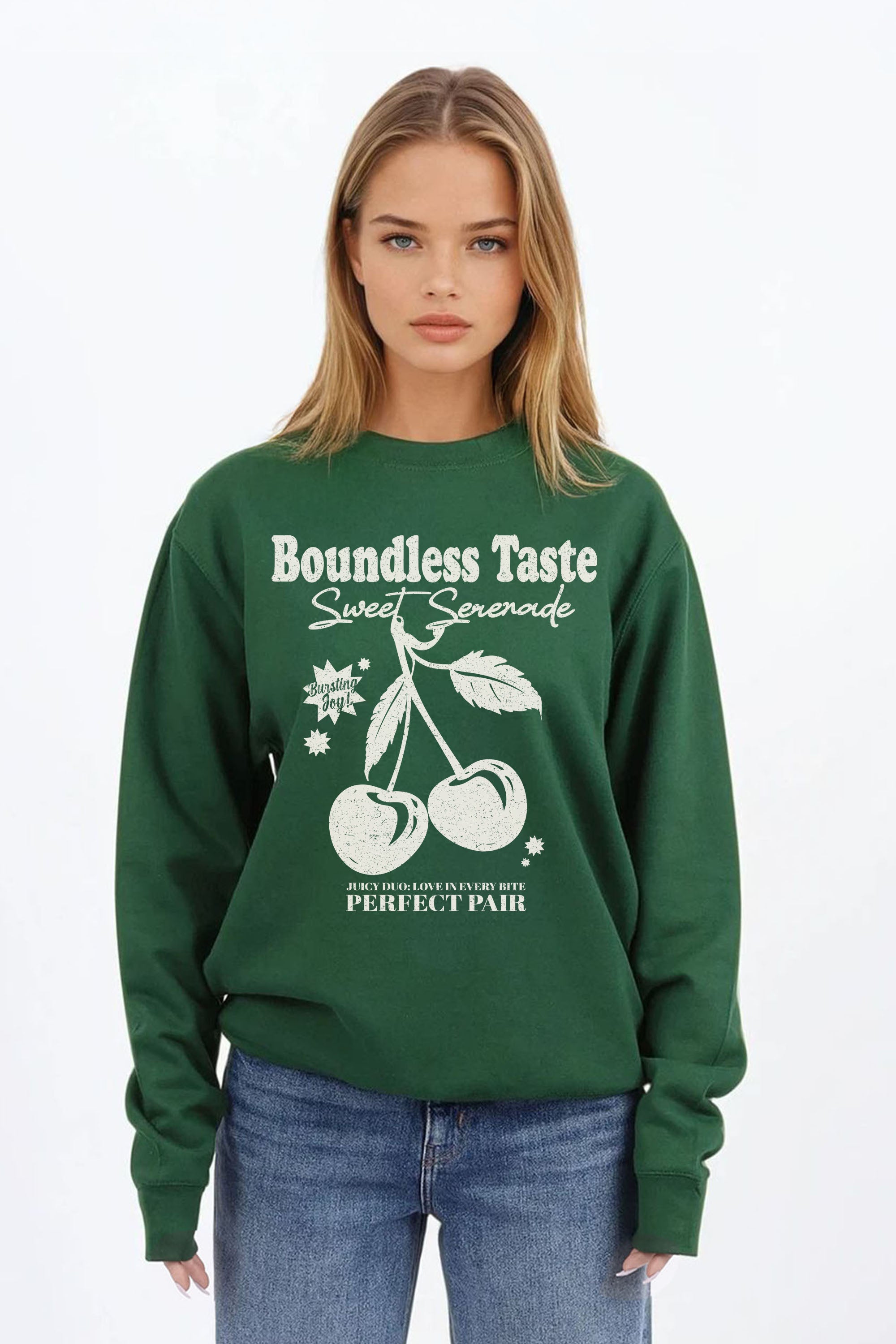 Boundless Taste Cherry Printed Sweatshirt