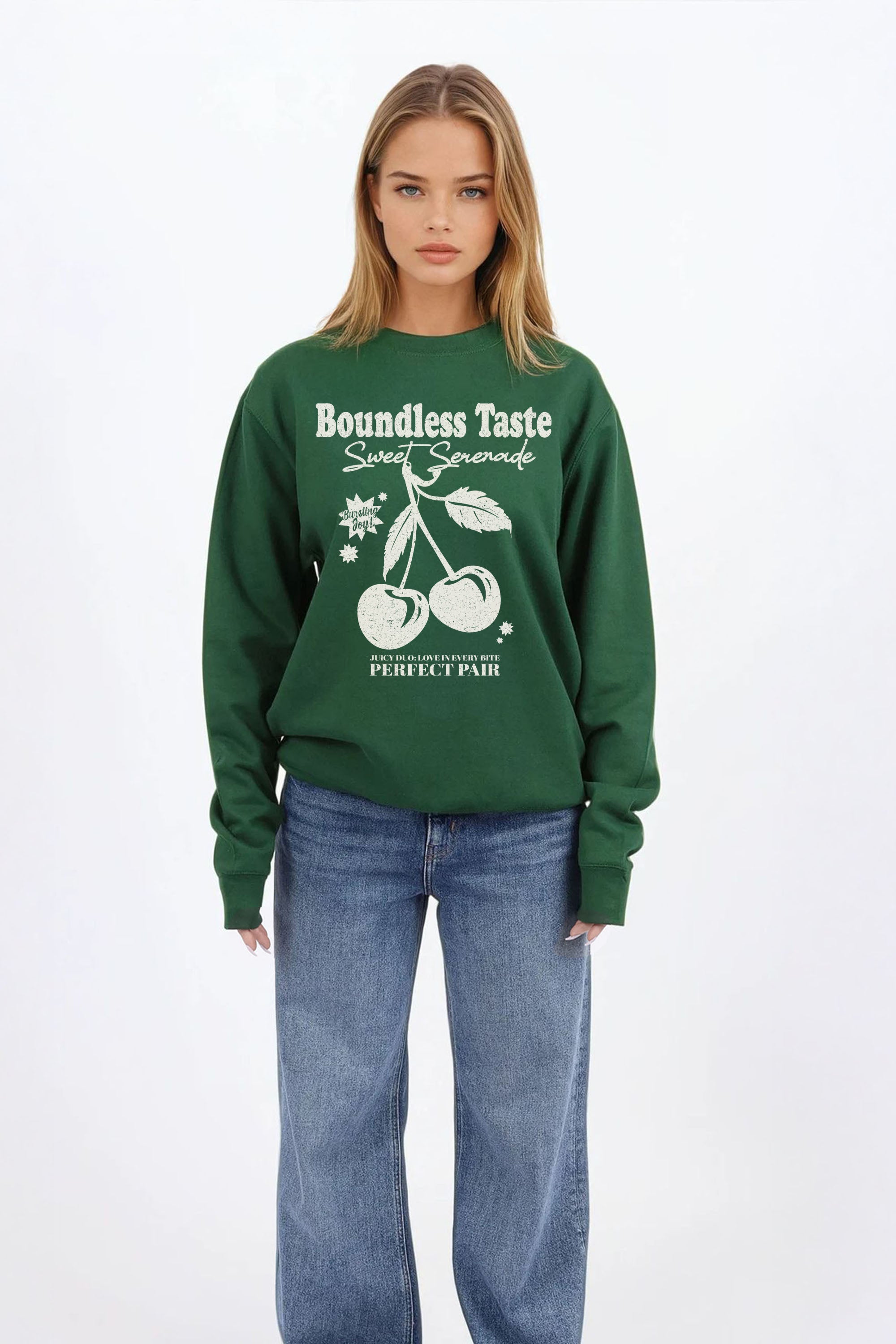 Boundless Taste Cherry Printed Sweatshirt