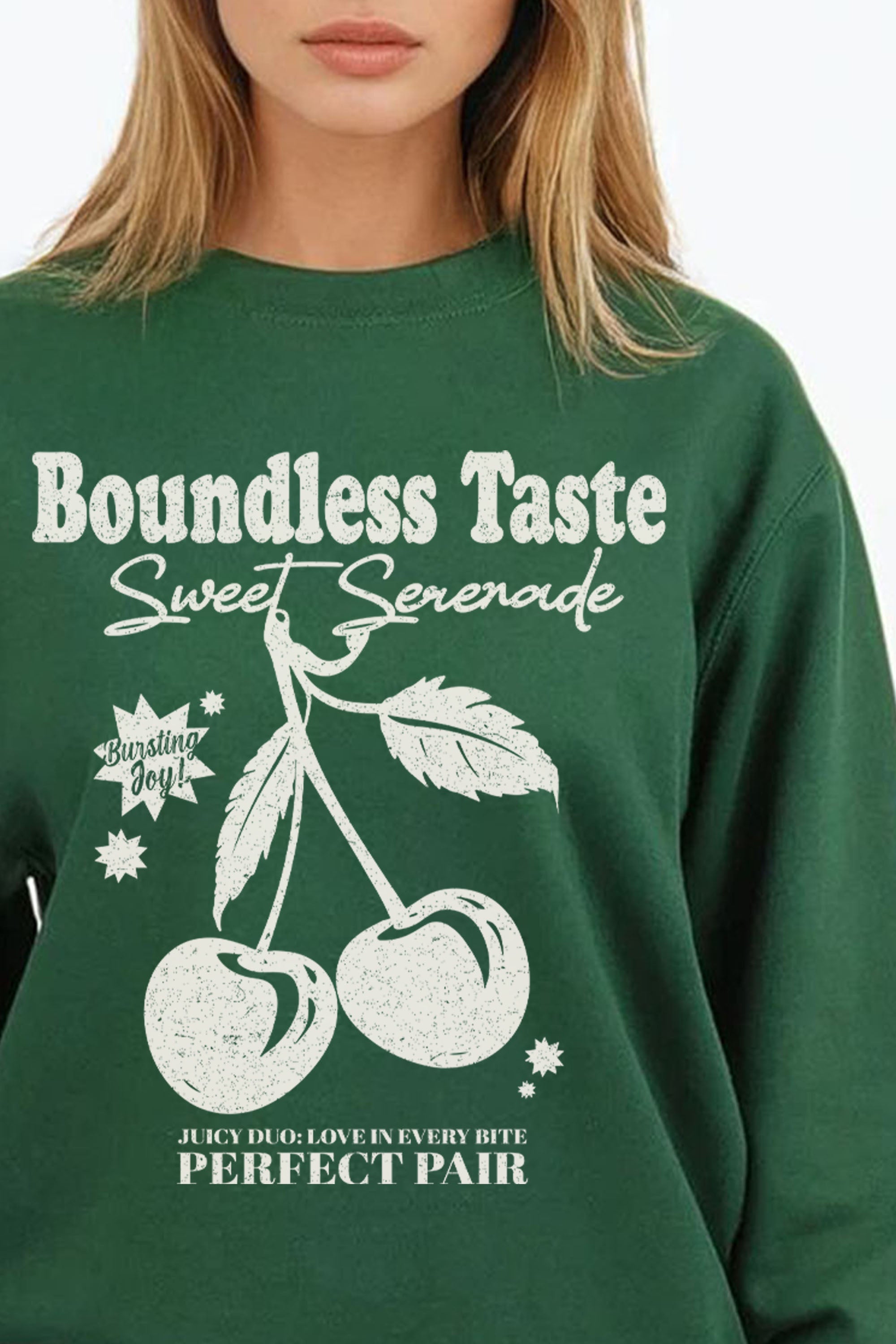 Boundless Taste Cherry Printed Sweatshirt