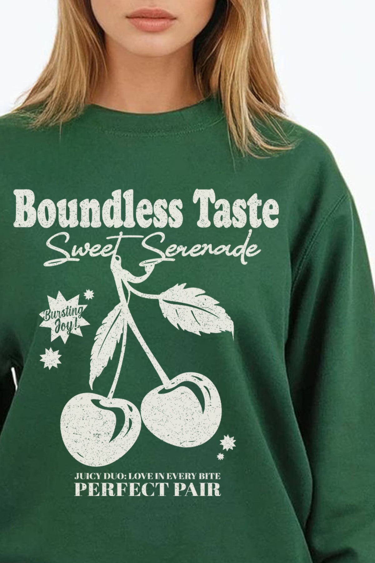Boundless Taste Cherry Printed Sweatshirt