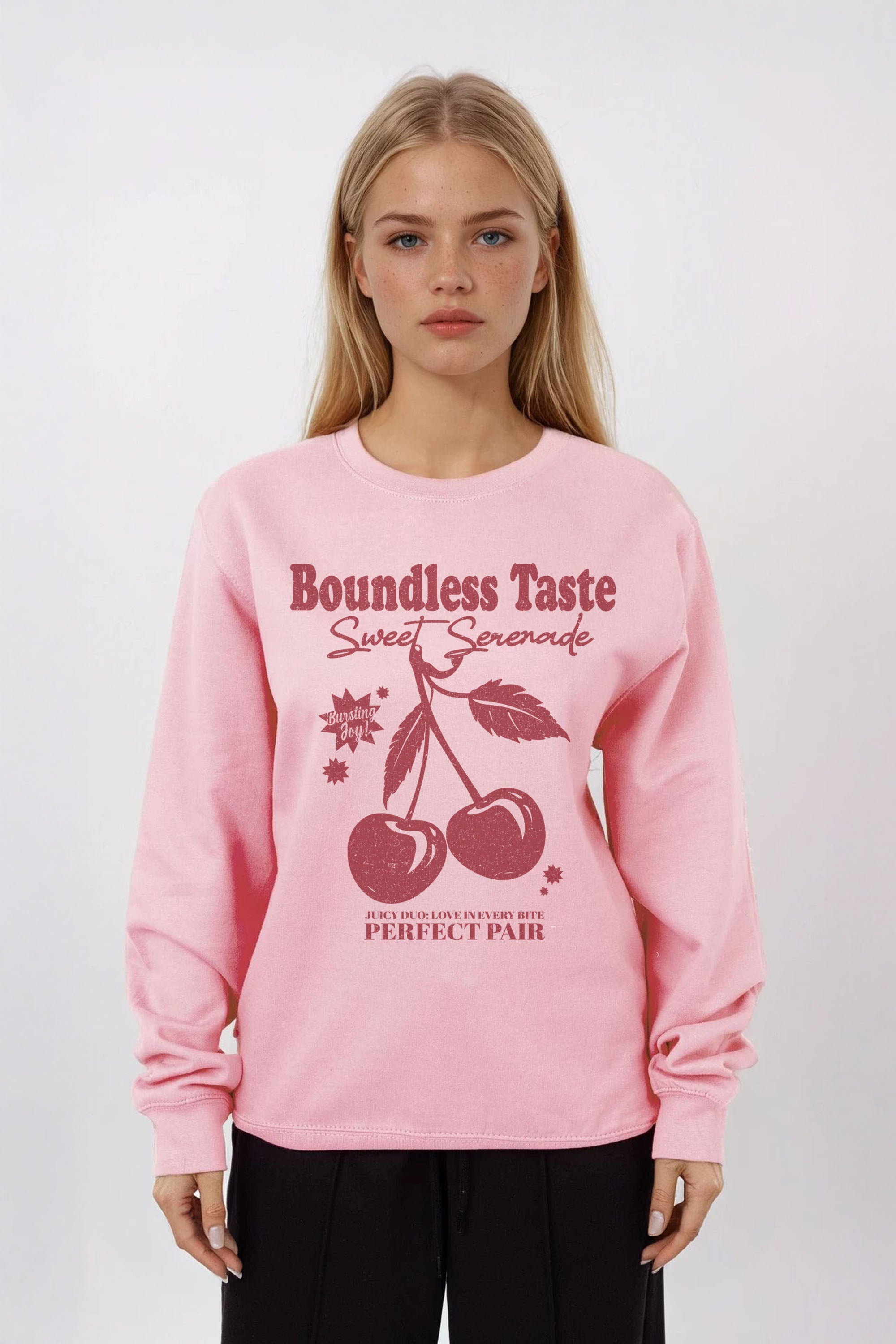 Boundless Taste Cherry Printed Sweatshirt