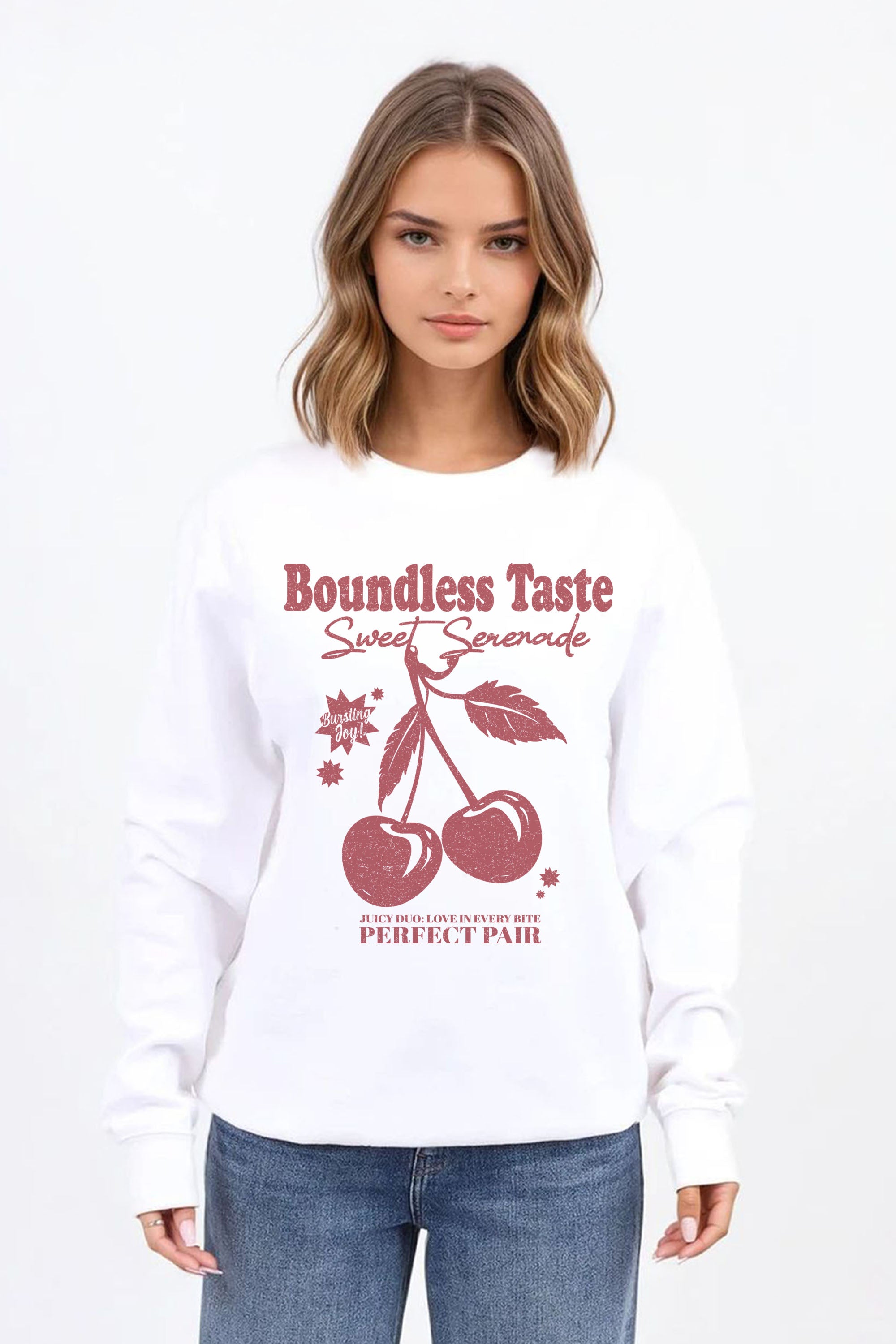 Boundless Taste Cherry Printed Sweatshirt