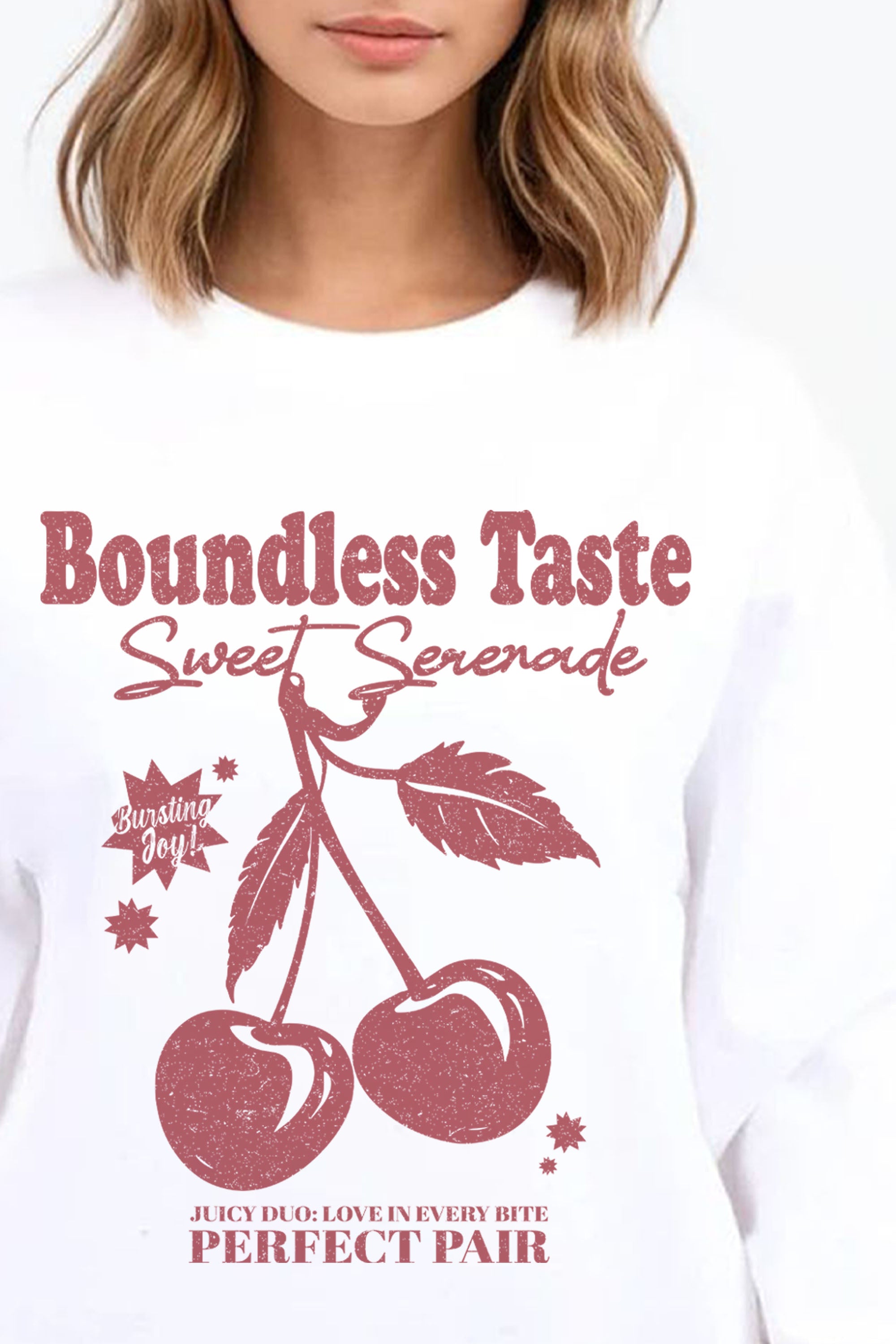Boundless Taste Cherry Printed Sweatshirt