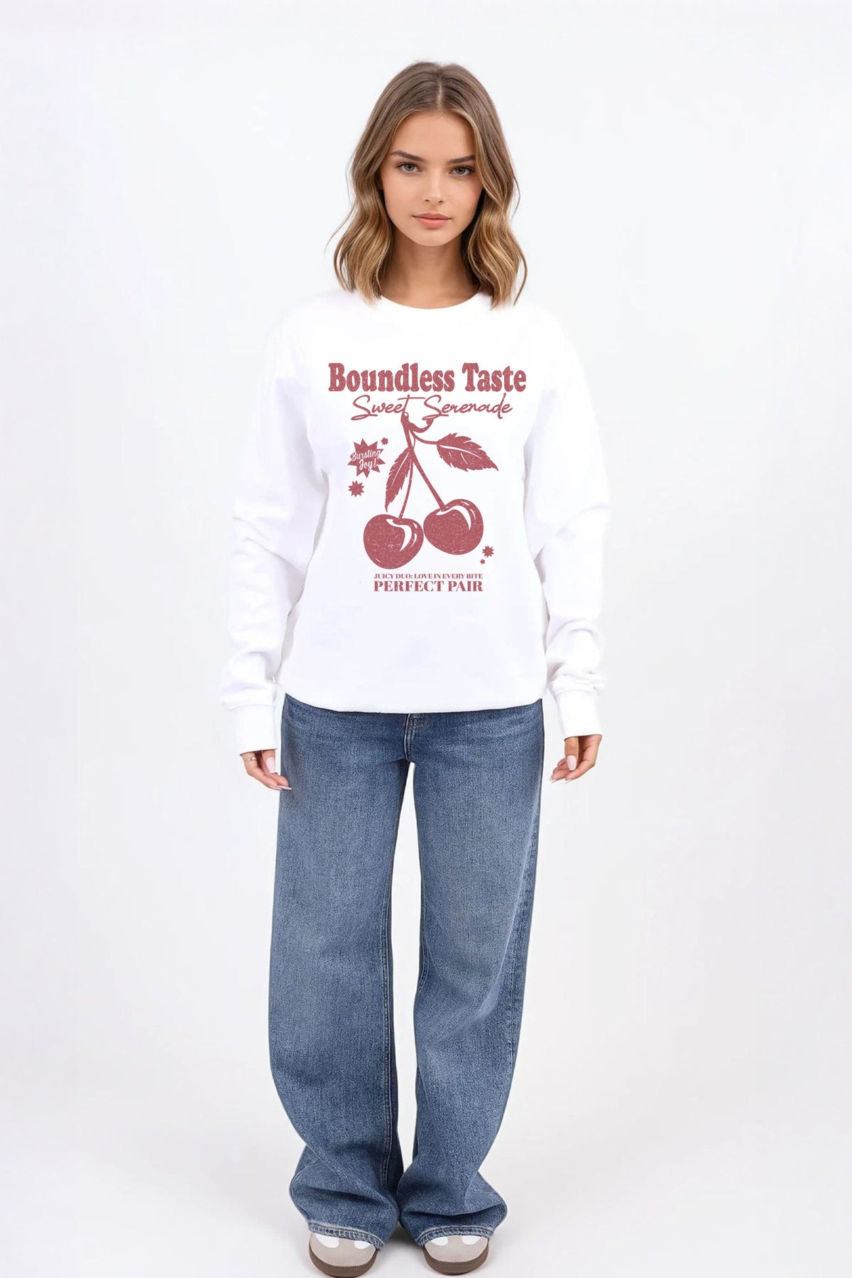 Boundless Taste Cherry Printed Sweatshirt