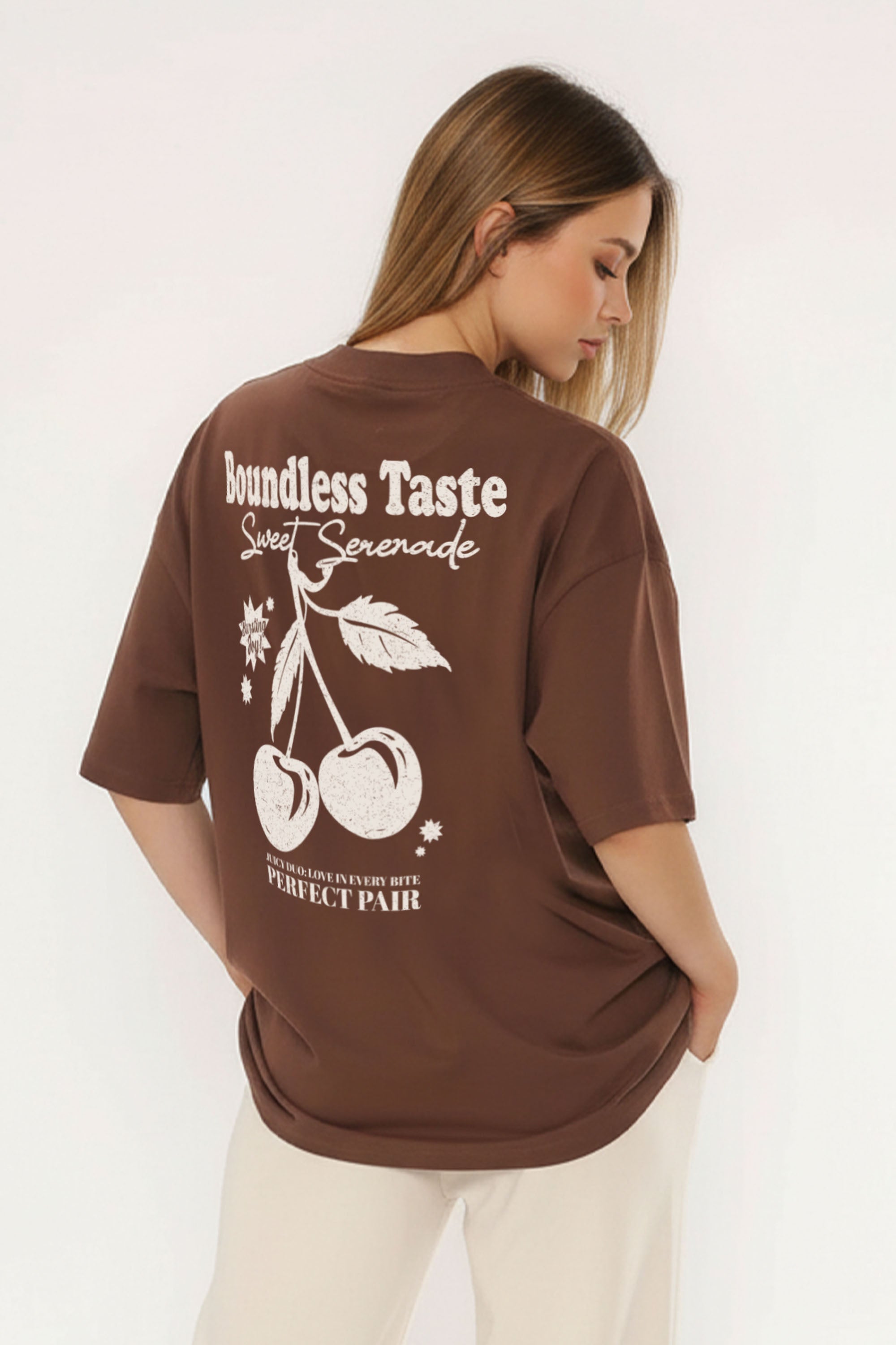 220GSM Oversize T-Shirt In Boundless Taste Print