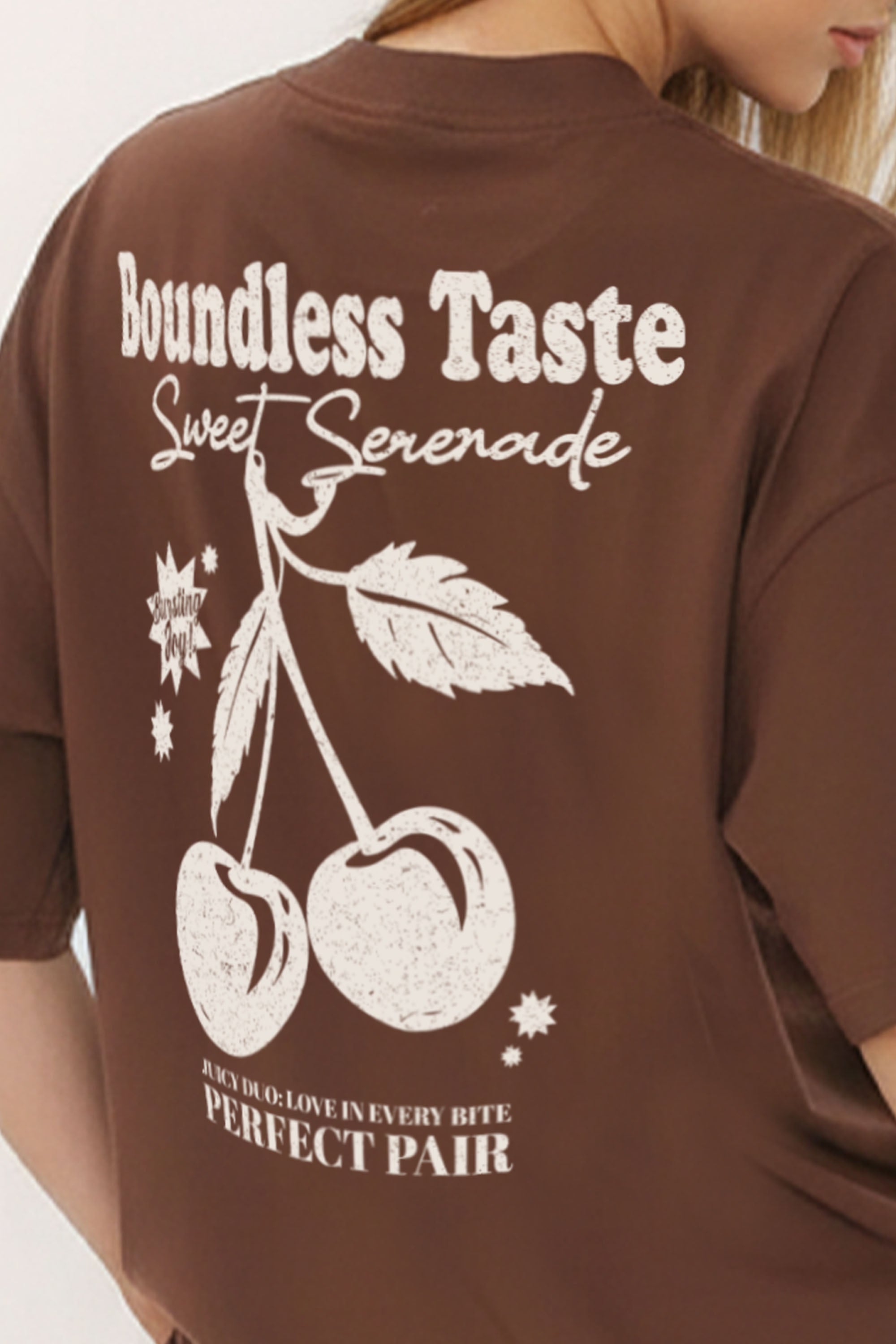 220GSM Oversize T-Shirt In Boundless Taste Print