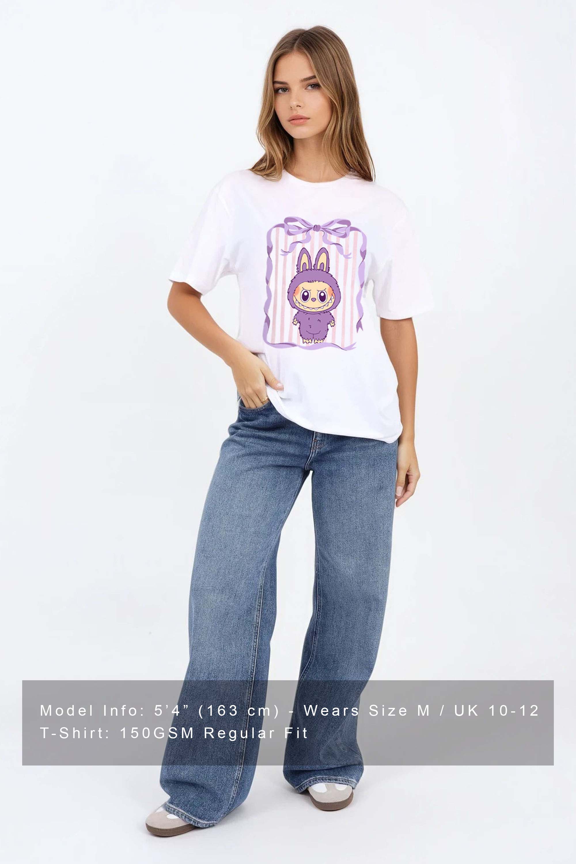 Regular Fit T-shirt in Bow Labubu Print
