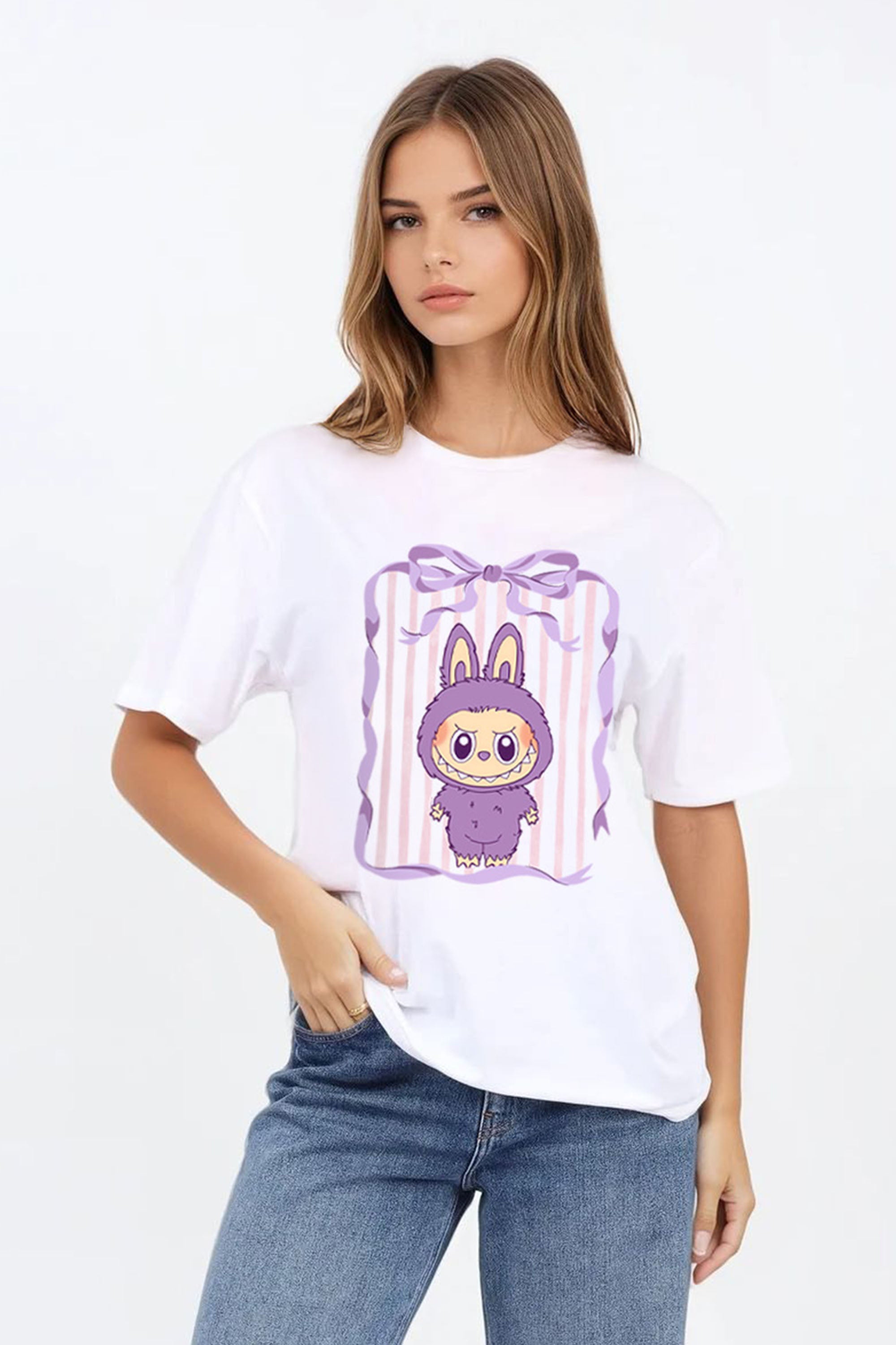 Regular Fit T-shirt in Bow Labubu Print