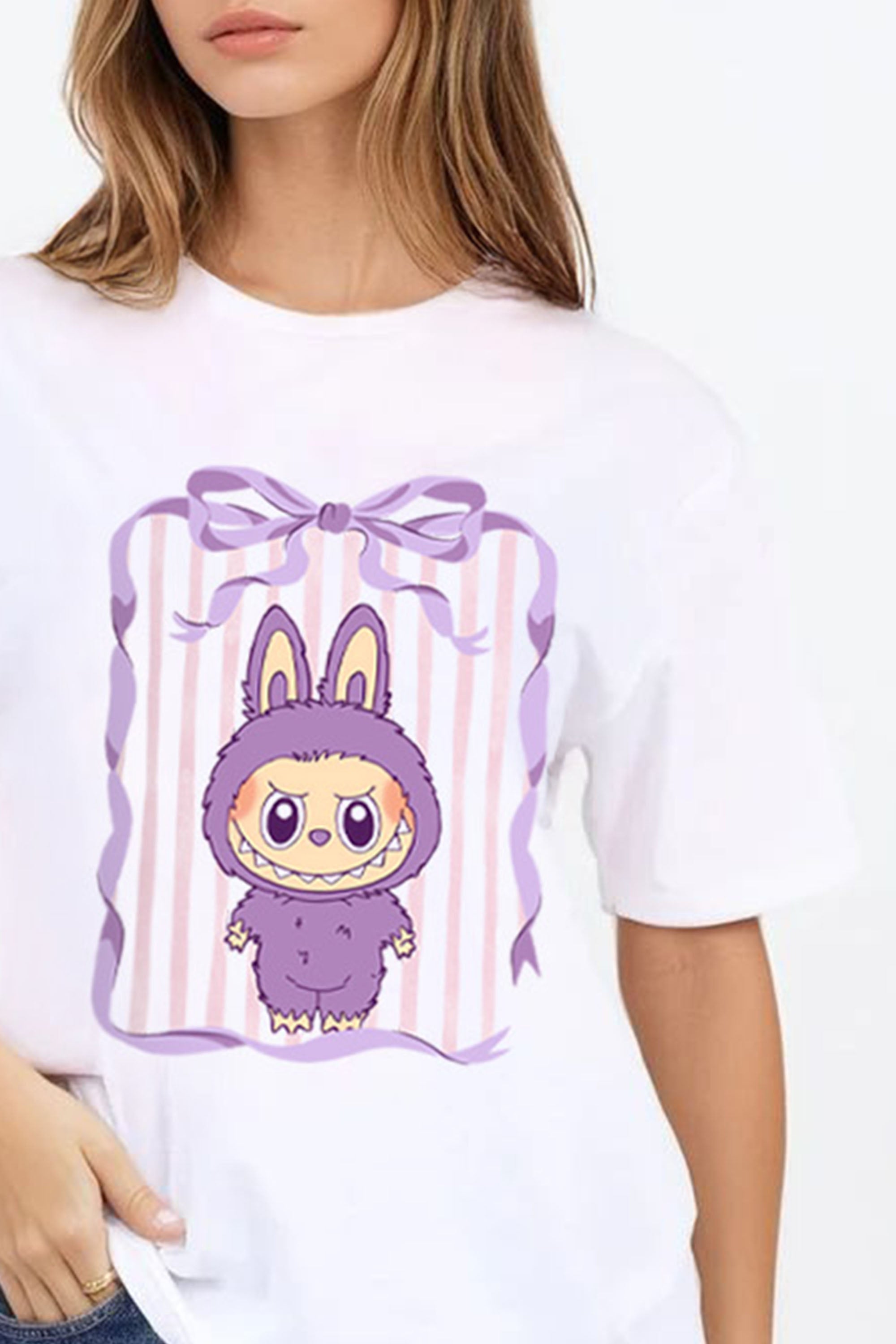 Regular Fit T-shirt in Bow Labubu Print