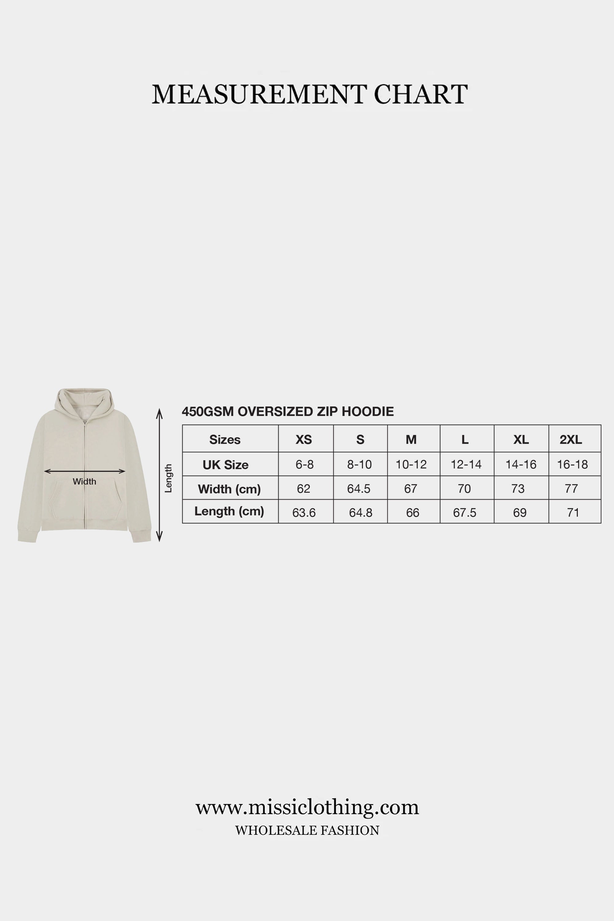 450GSM Heavyweight Unisex Oversized Custom Printed Zip Hoodie
