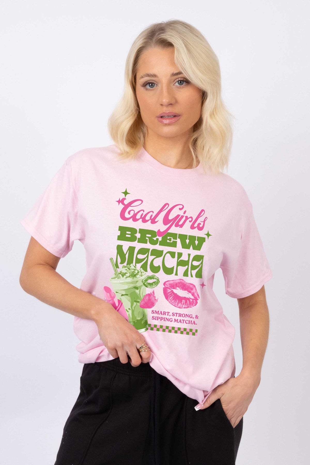 Cool Girls Brew Matcha Printed T-Shirt