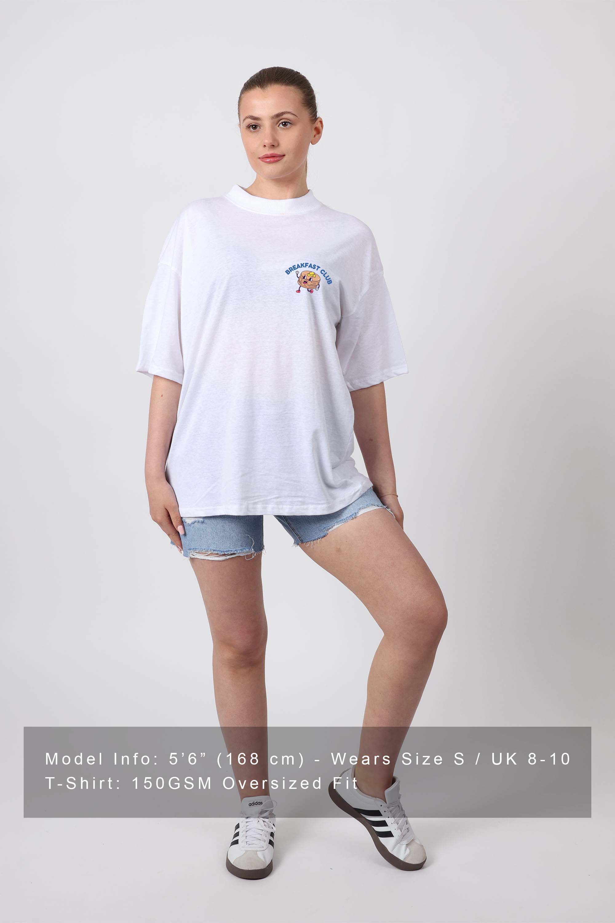 150GSM Oversized T-Shirts in Breakfast Club Print