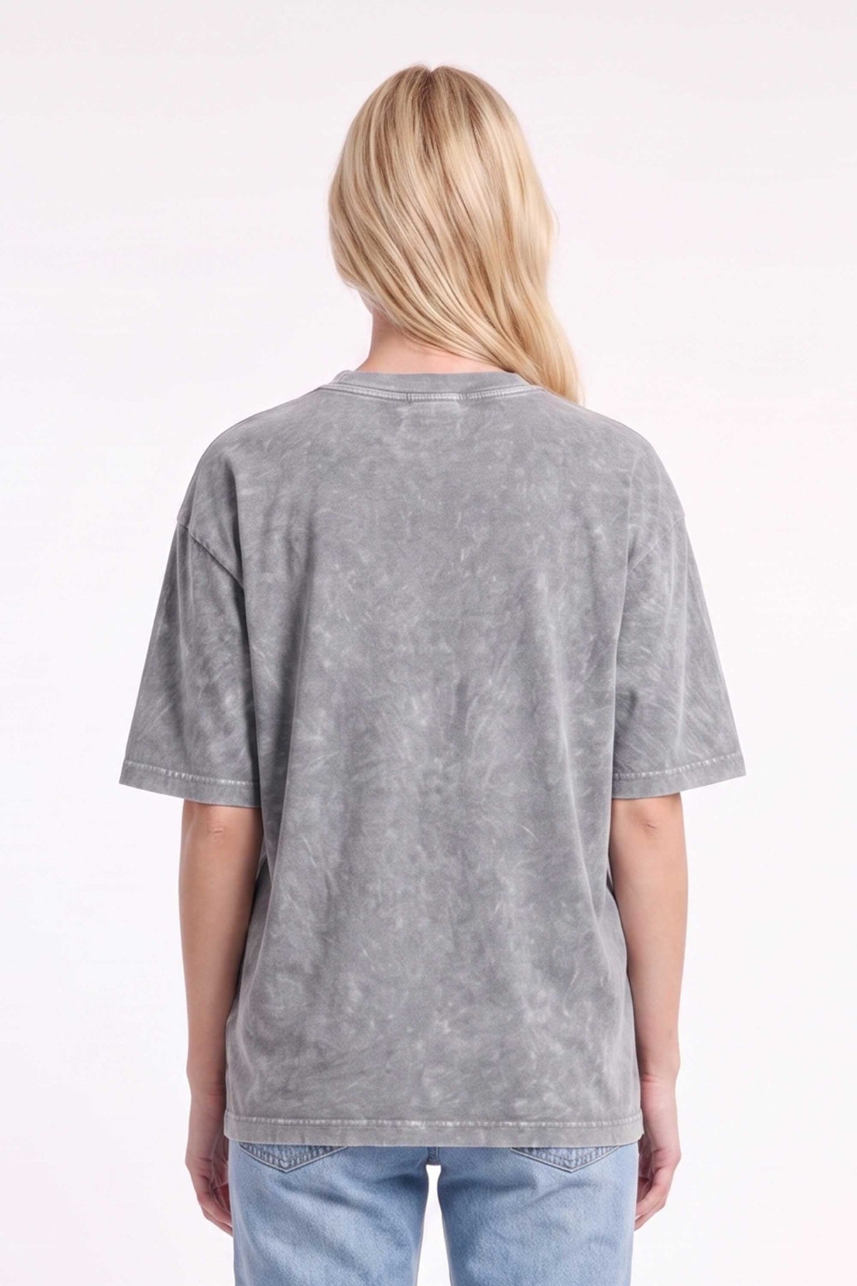 Premium 220GSM Acid-Wash Boxy Oversized T-shirt in Hopeful Floral Print