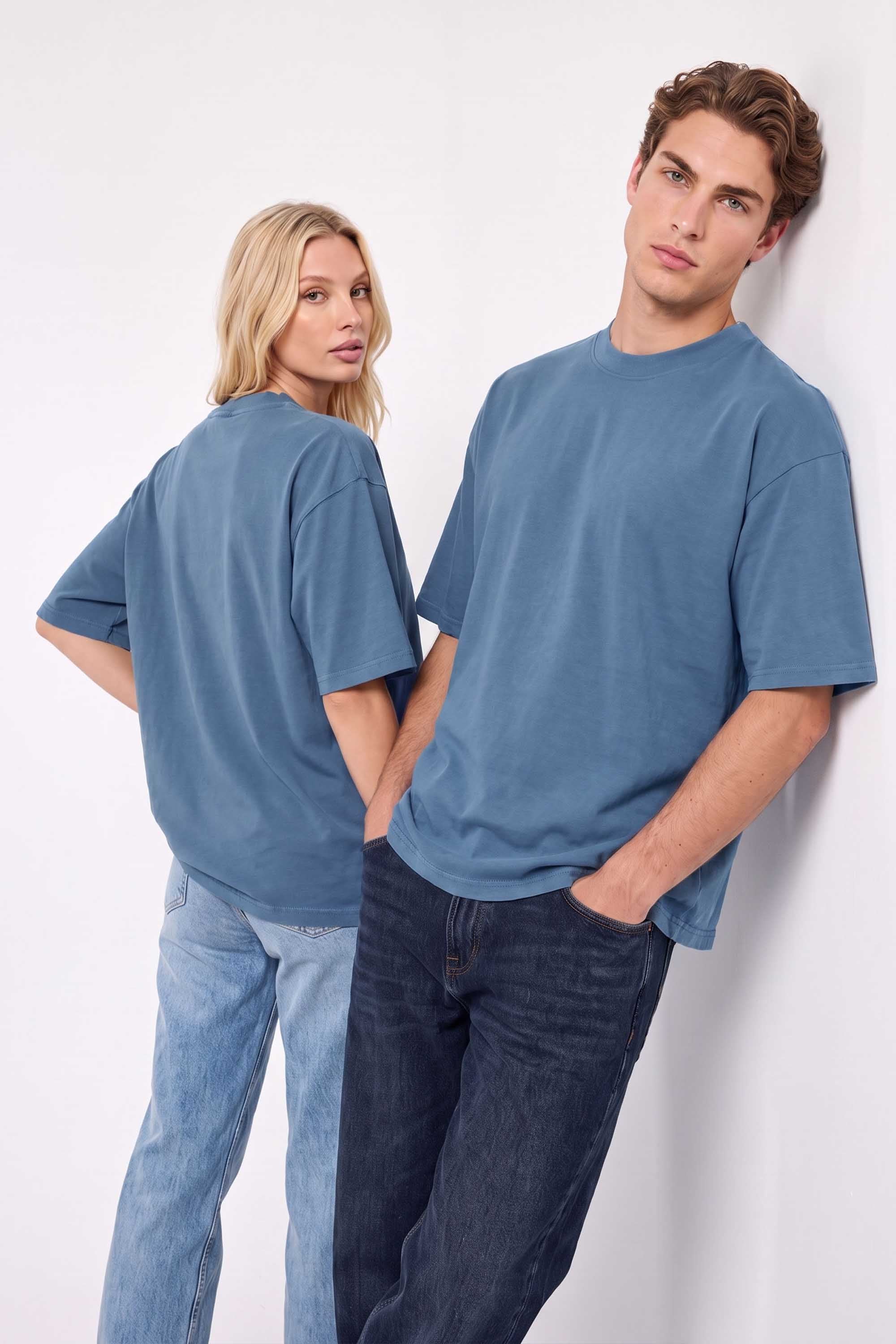 Premium 220GSM Acid-Wash Boxy Oversized Plain T-shirt