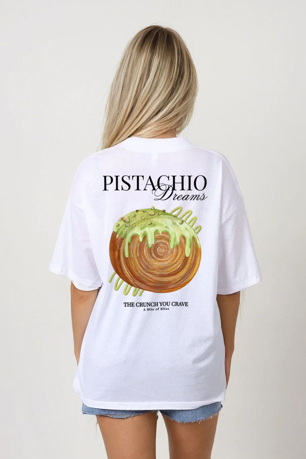 150GSM Oversized T-Shirt in Pistachio Dreams Print