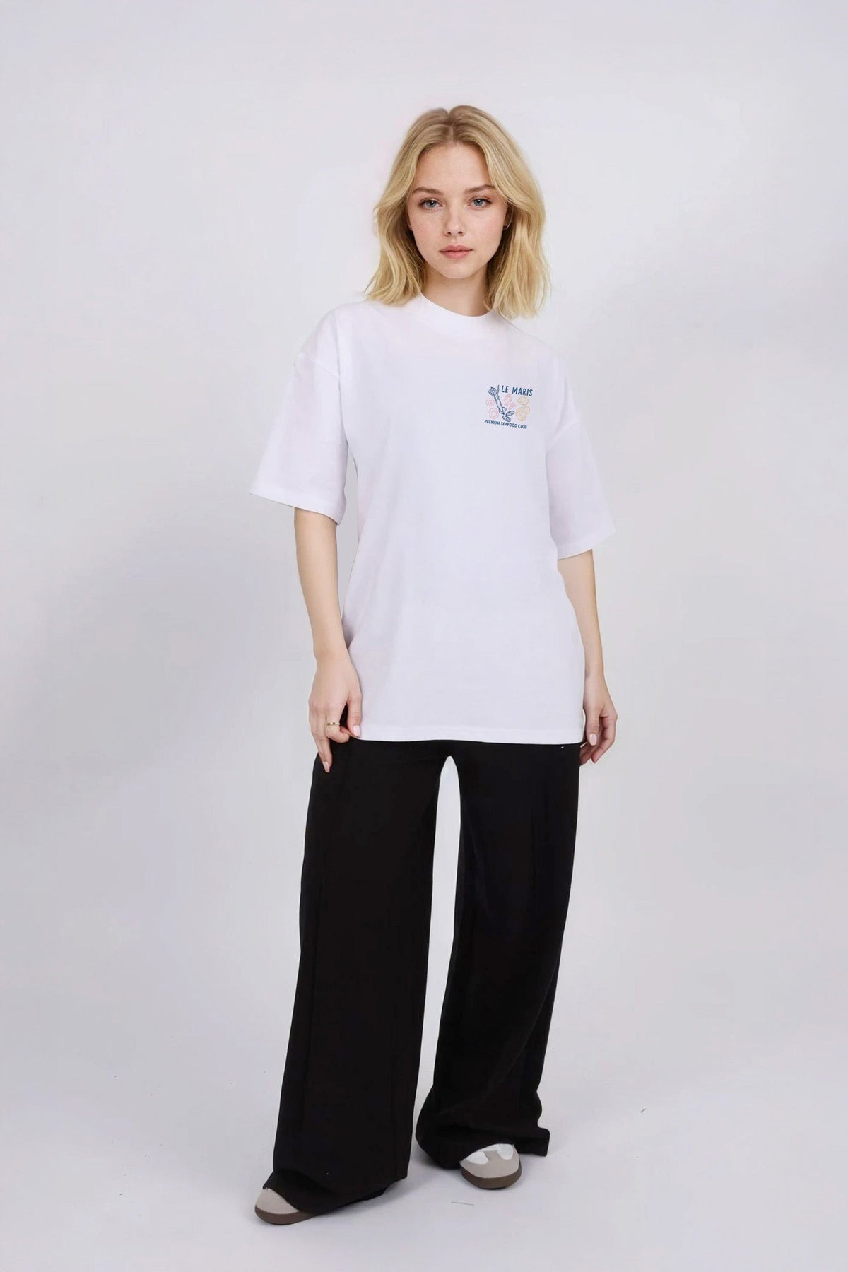 Oversized T-Shirt In Le Maris Seafood Print