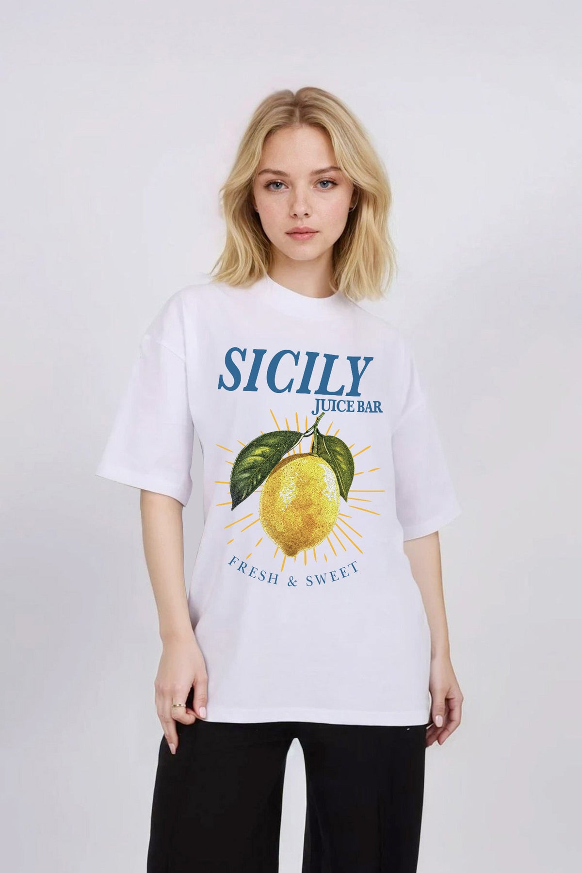 Oversized T-Shirt In Sicily Print
