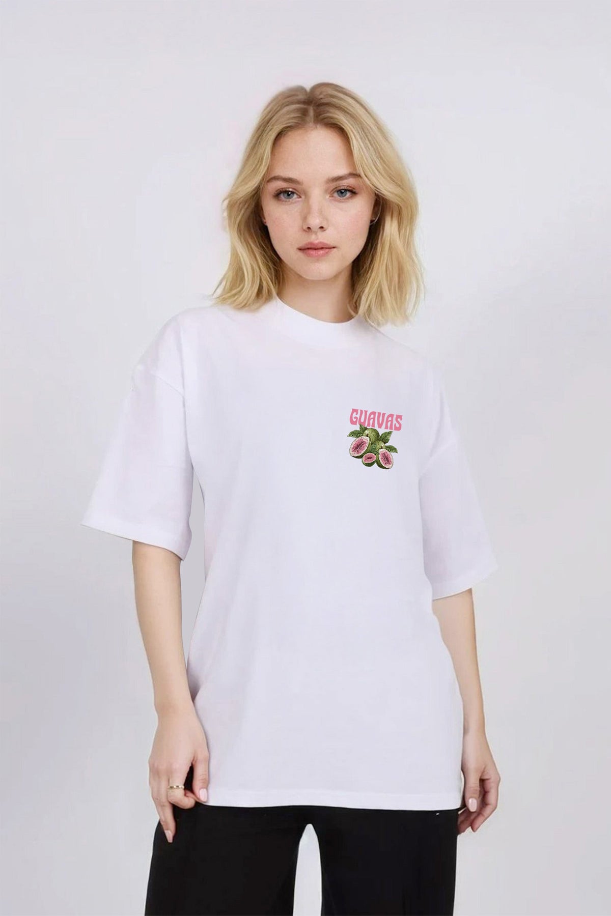Oversized T-Shirt In Farm Fresh Guavas Print