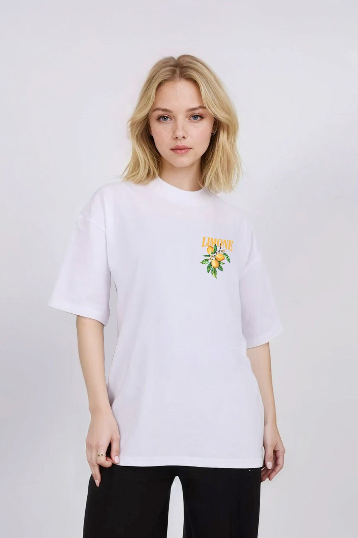 Oversized T-Shirt In Limone Rise Print