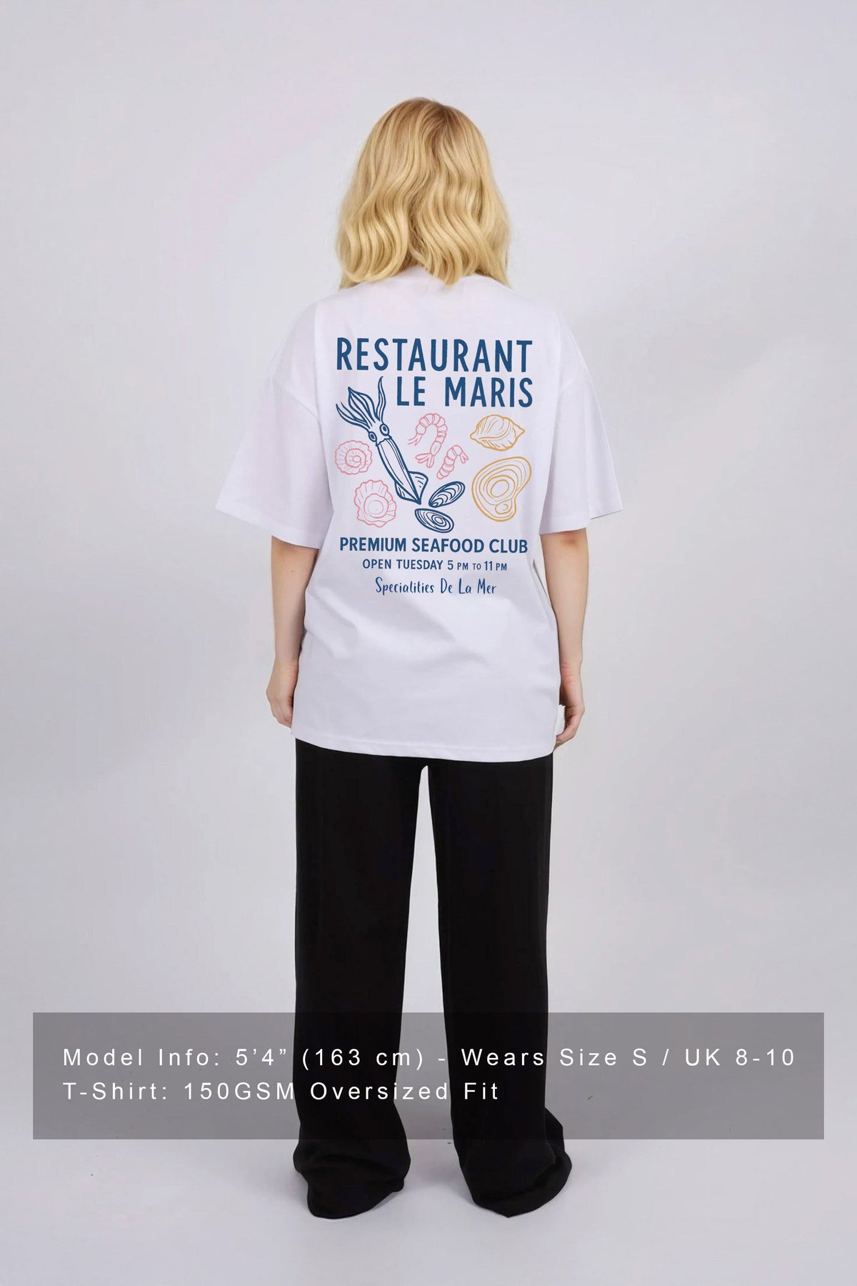 Oversized T-Shirt In Le Maris Seafood Print