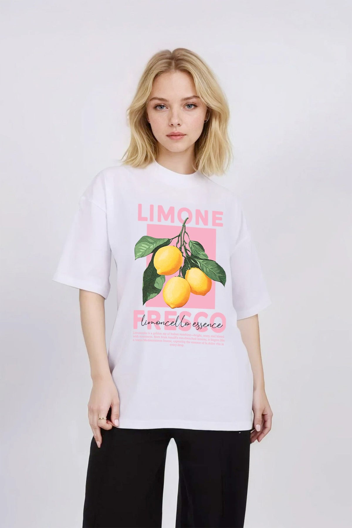 Oversized T-Shirt In Limone Fresco Print