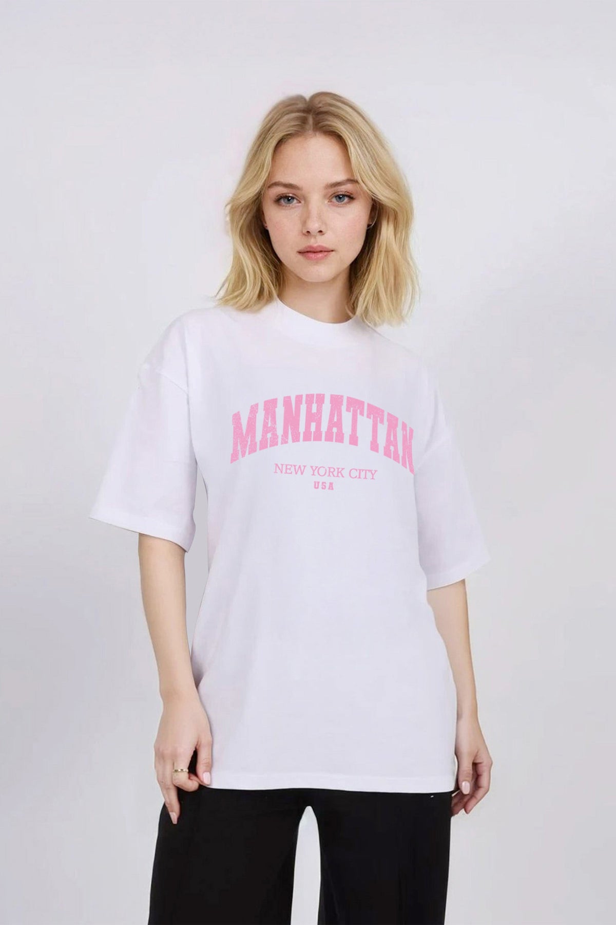 Oversized T-Shirt In Manhattan NYC Print