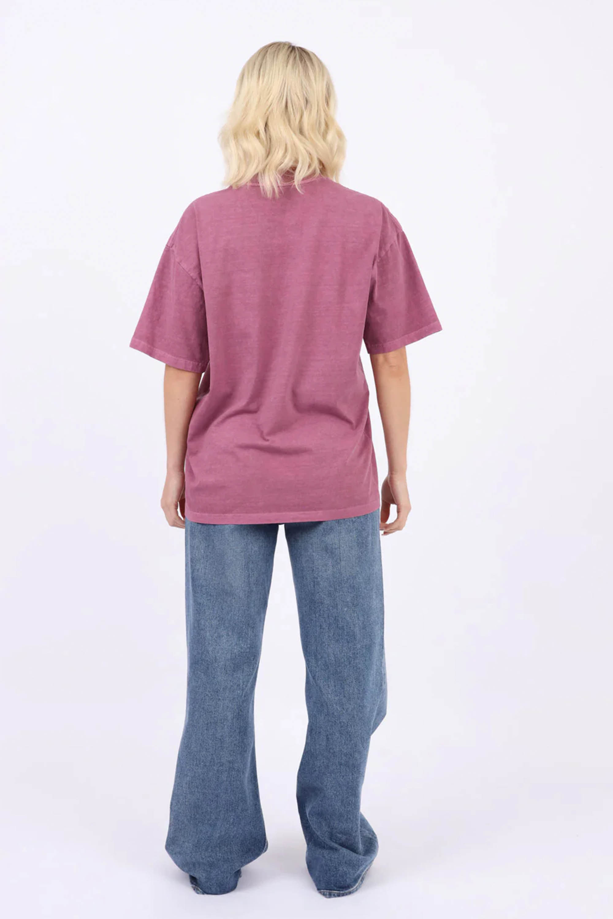 220GSM Oversized Acid Washed T-Shirt In Love Print