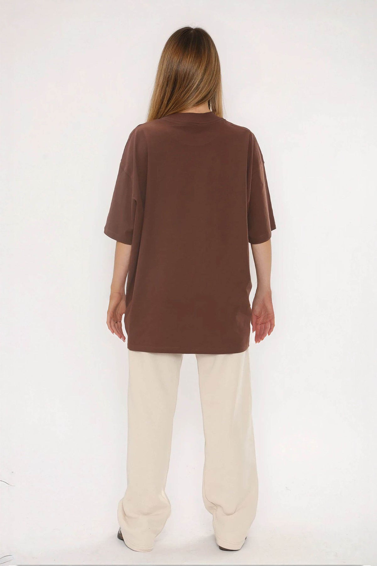 220GSM Oversized T-Shirt in Cute Matcha Print