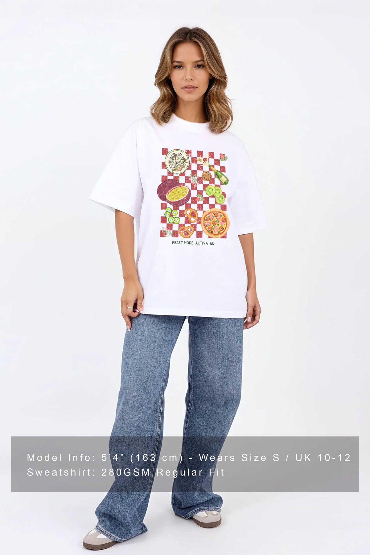 220GSM Oversized T-Shirt in Feast Mood Activated Print