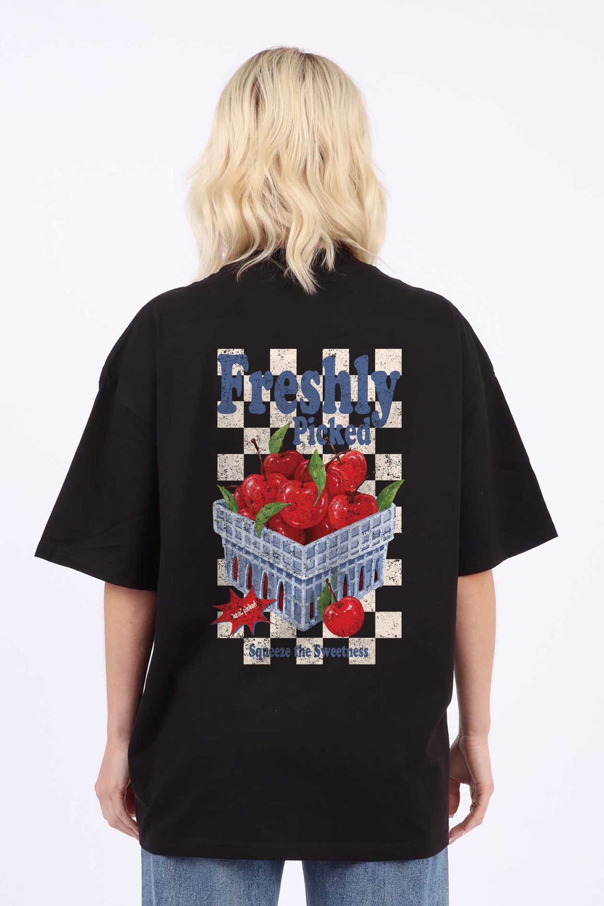 220GSM Oversized T-shirt in Freshly Picked Apples Print