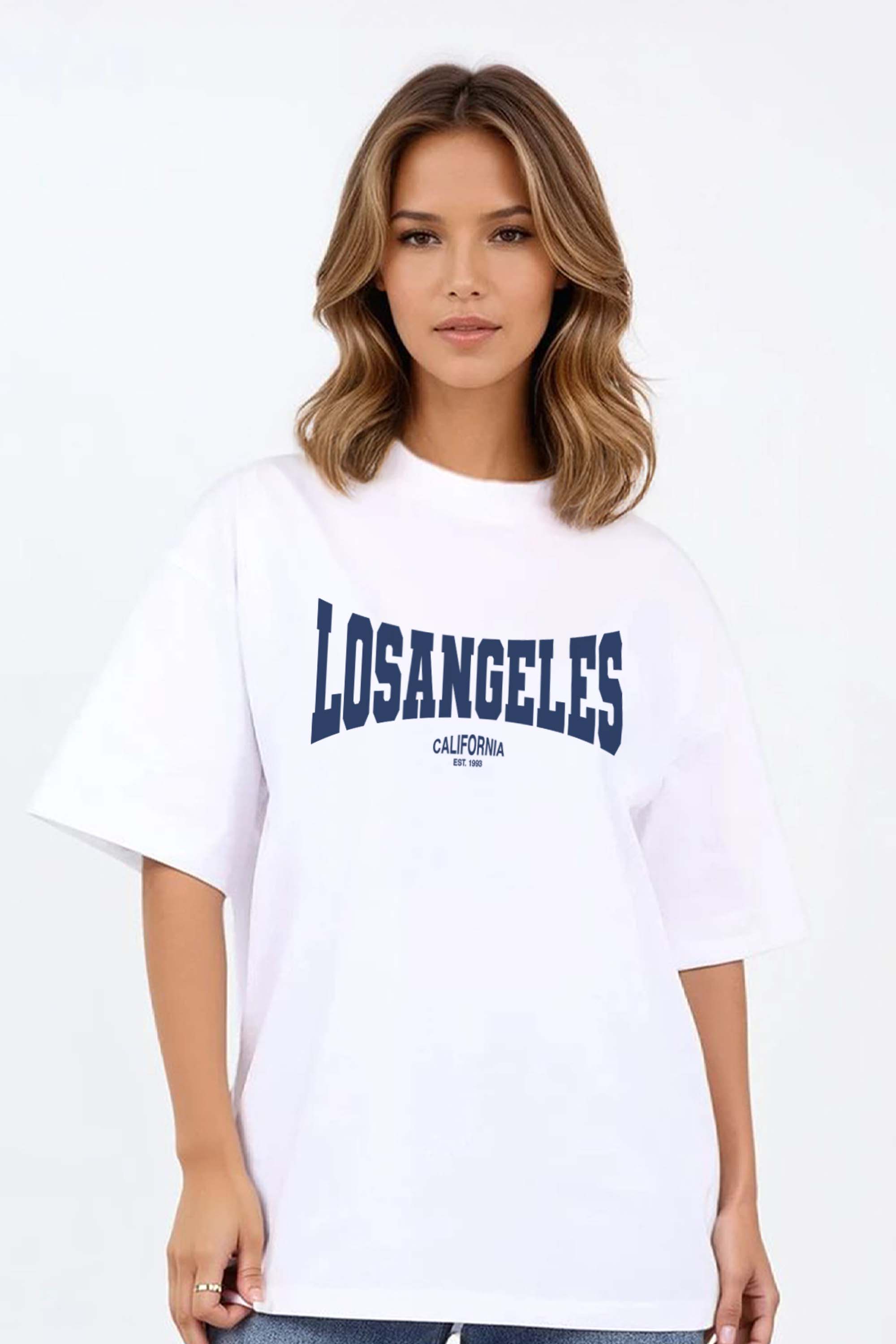 220GSM Oversized T-Shirt in Los Angeles Graphic Print