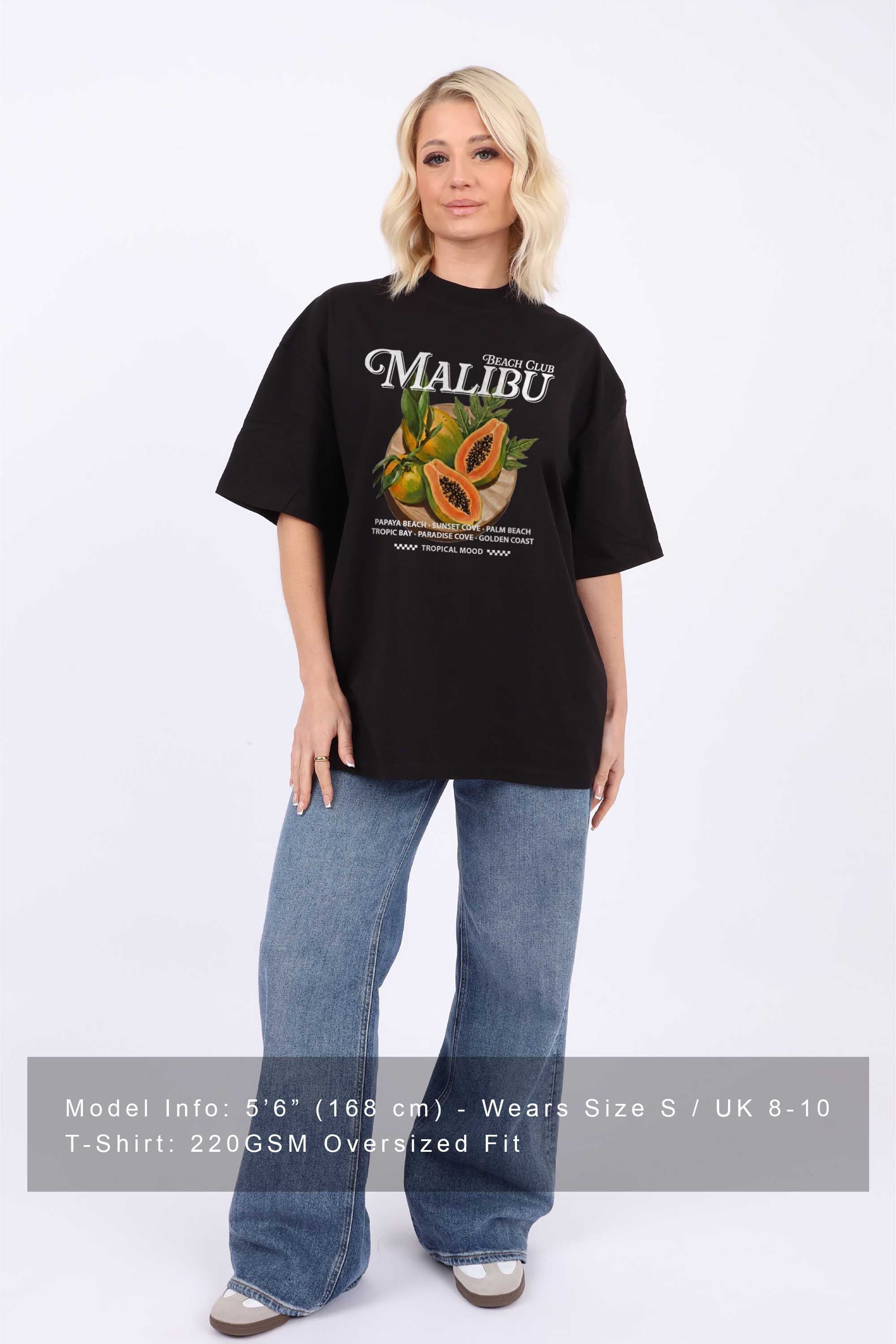 220GSM Oversized T-shirt in Malibu Fruity Print