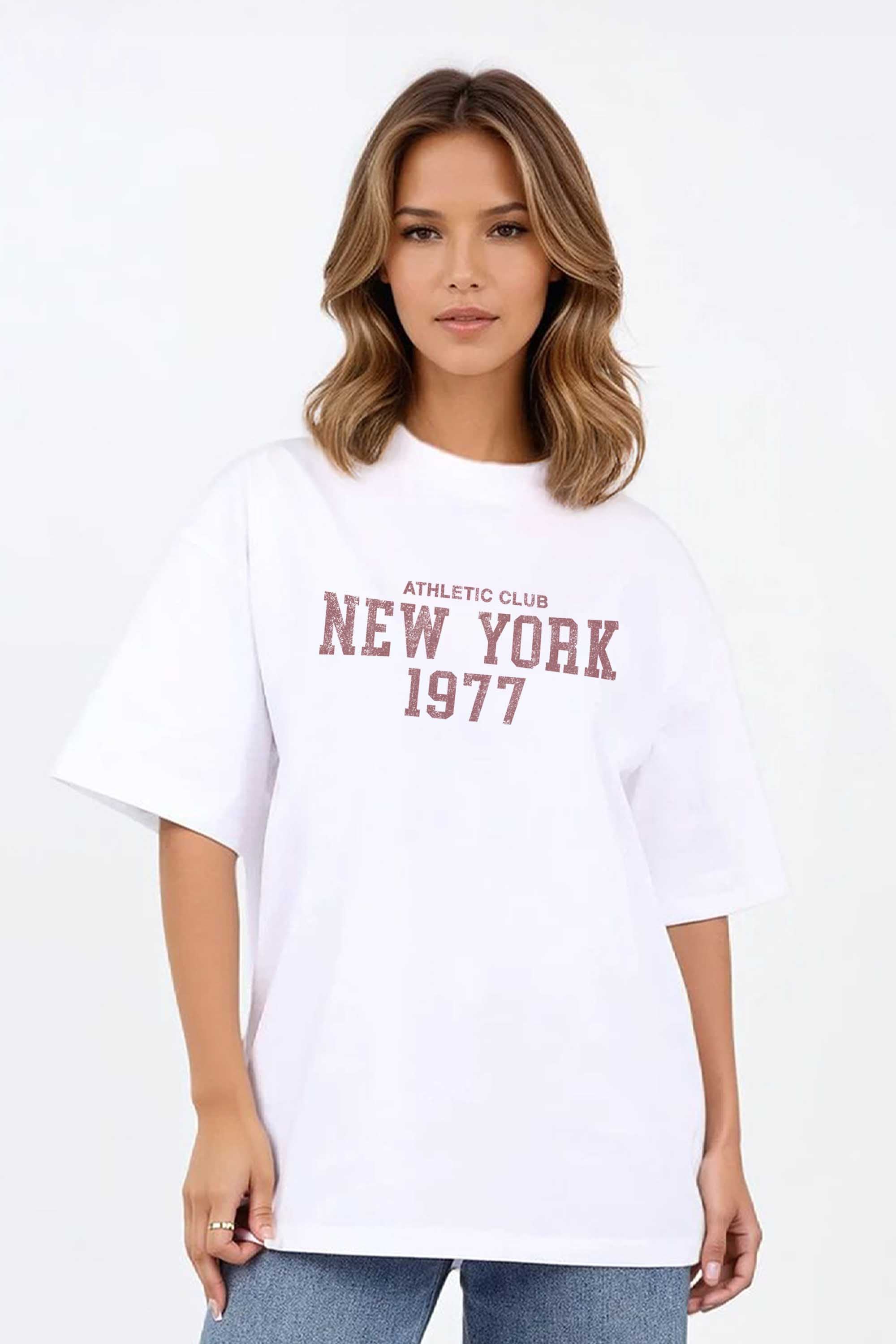 220GSM Oversized T-shirt New York Print